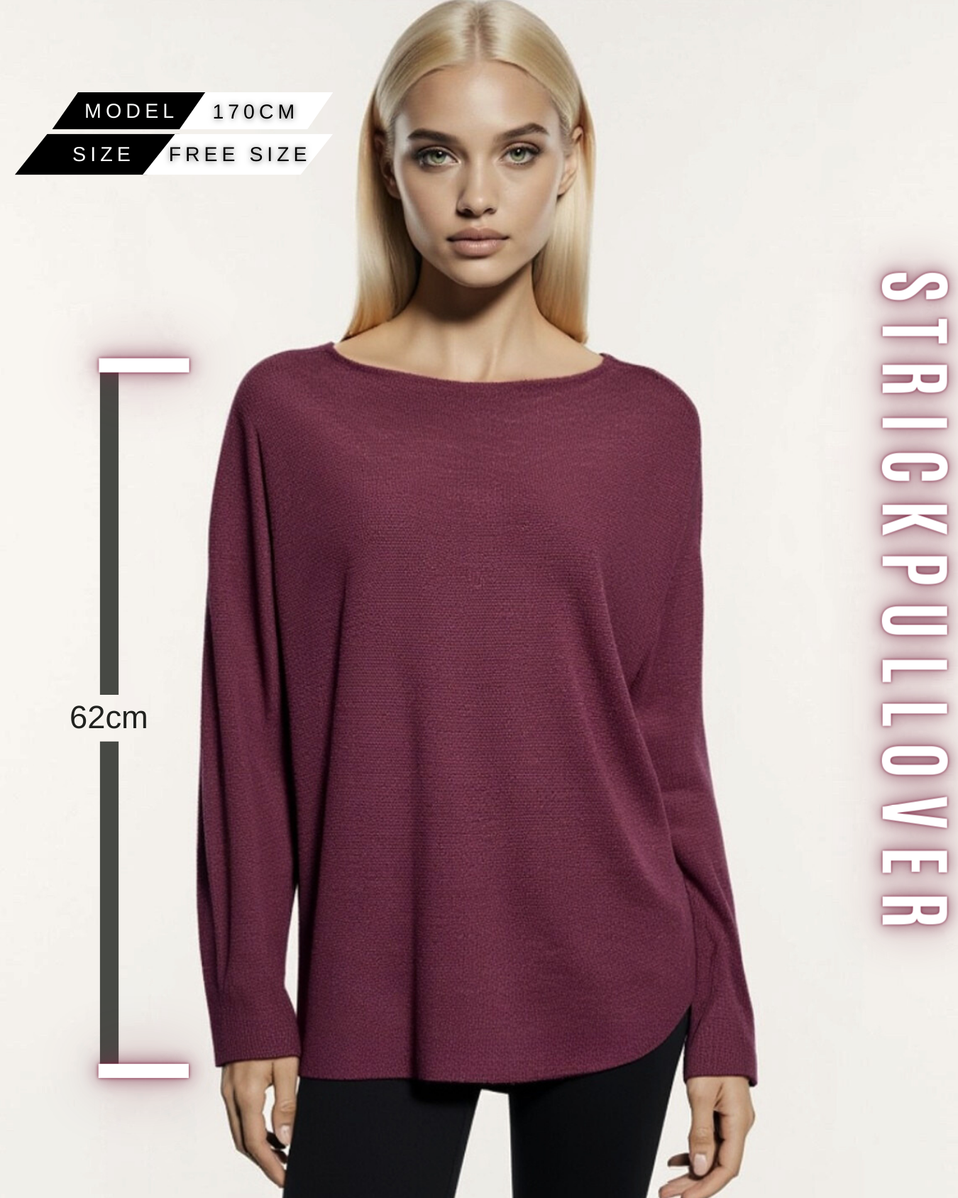 Oversized Strickpullover – Lässiger Feinstrick
