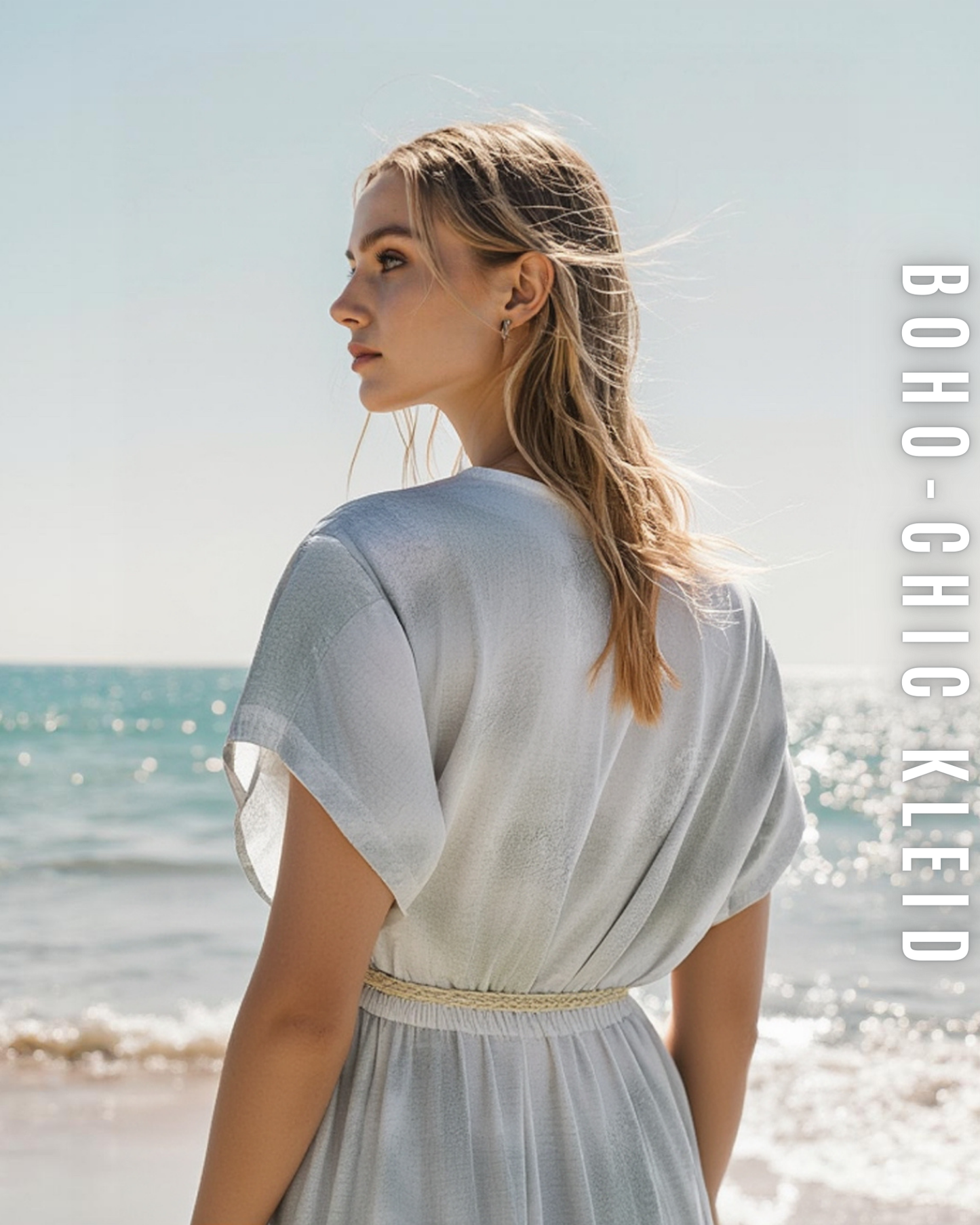 Boho-Chic Kleid mit Bindegürtel