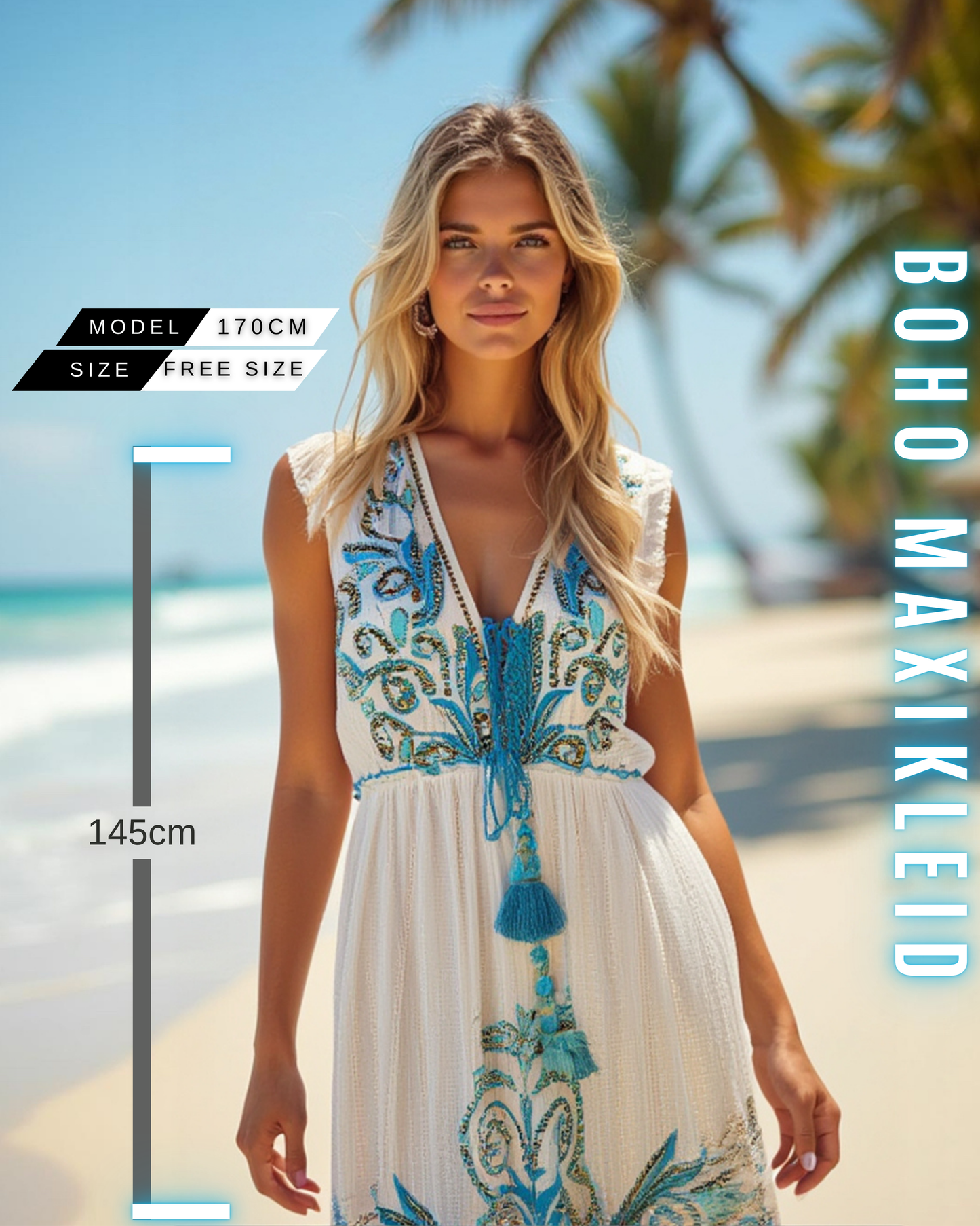 Boho-Maxikleid – Ärmellos