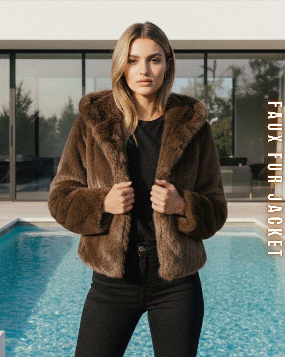 Luxiuröser Faux Fur Kurzjacke