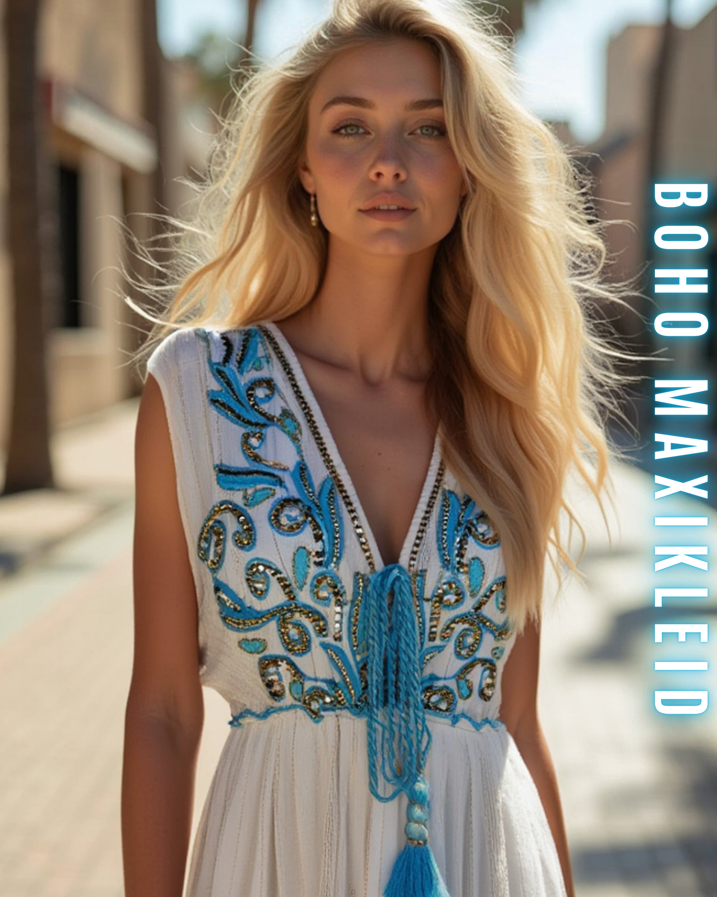 Boho-Maxikleid – Ärmellos