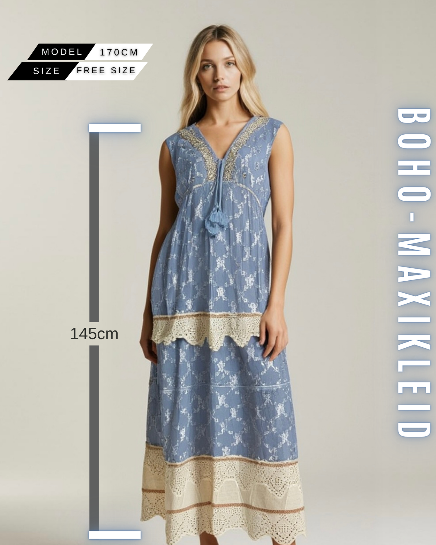 Elegantes Boho-Maxikleid