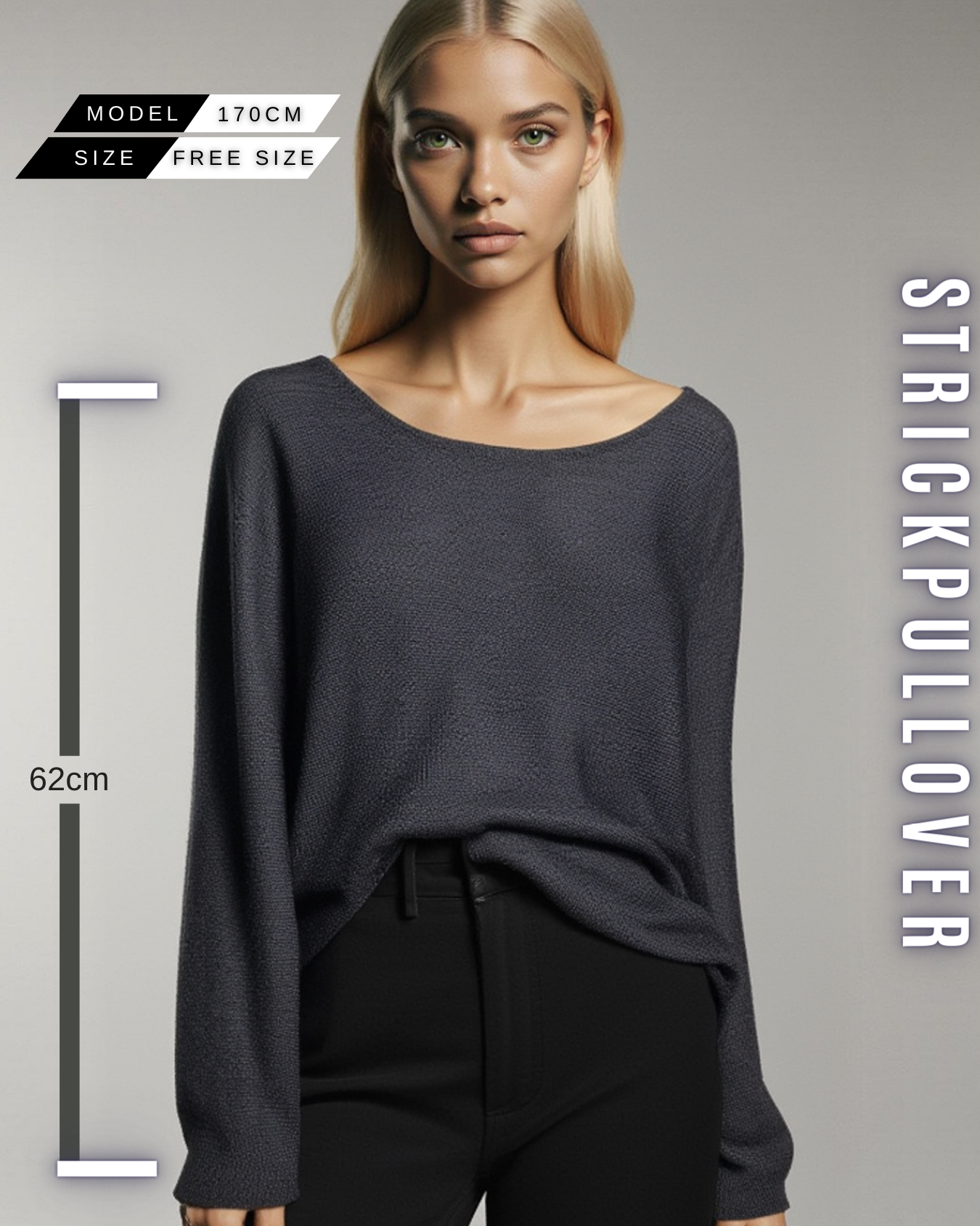 Oversized Strickpullover – Lässiger Feinstrick