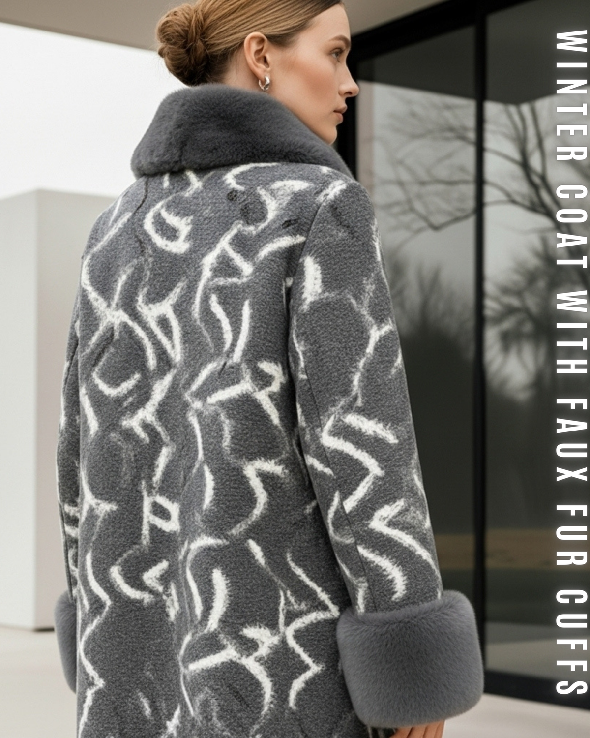 Luxus Midi Wollmantel