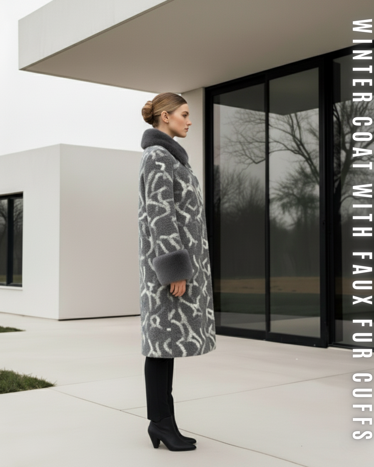 Luxus Midi Wollmantel