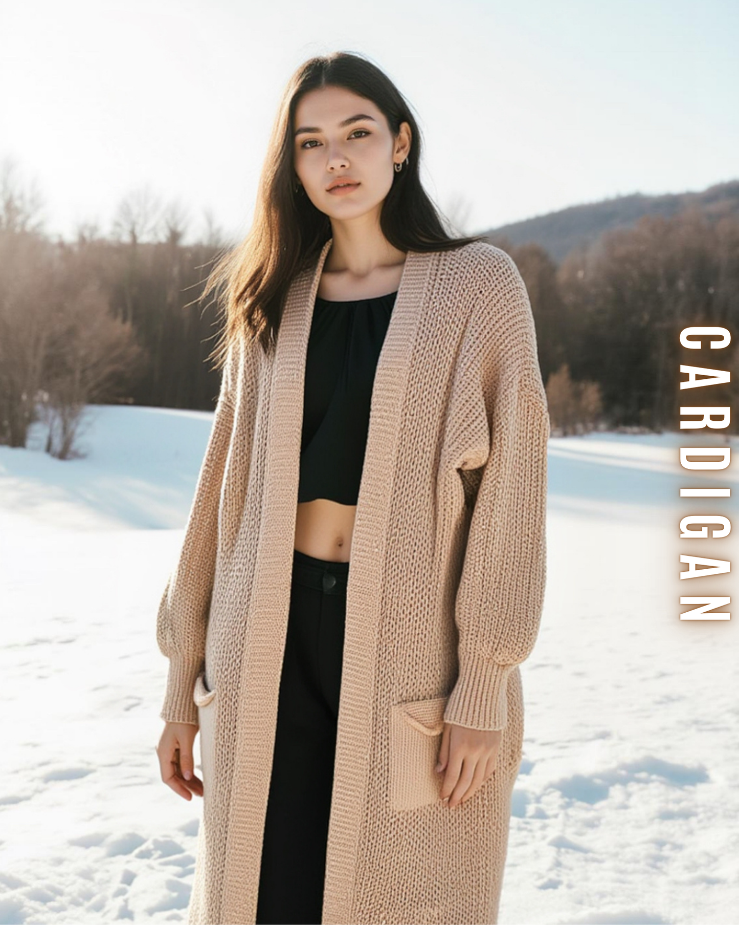 Langer Grobstrick Cardigan