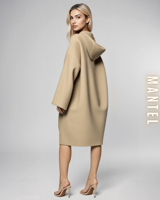 Teddy Mantel mit Kapuze