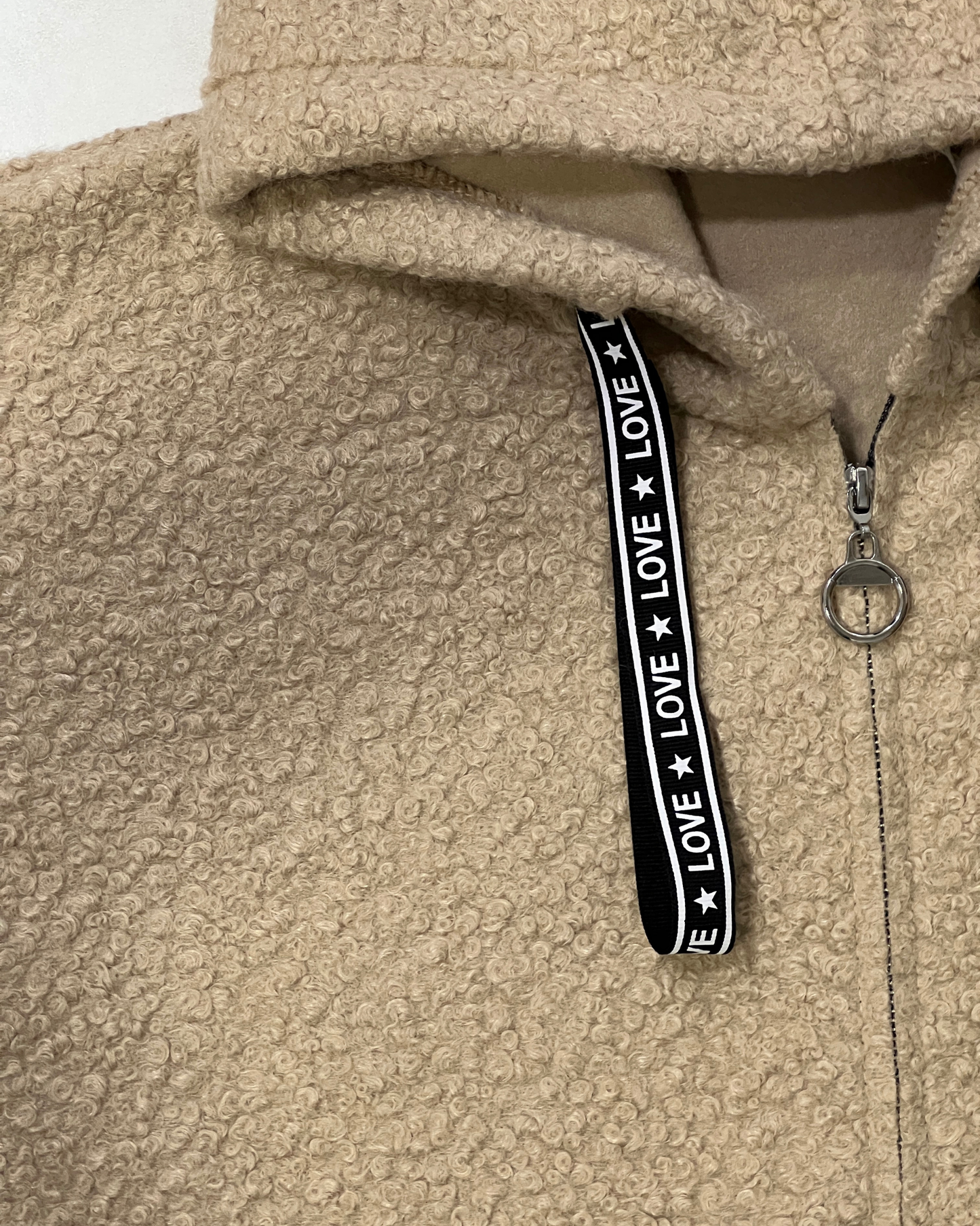 Teddy Mantel mit Kapuze