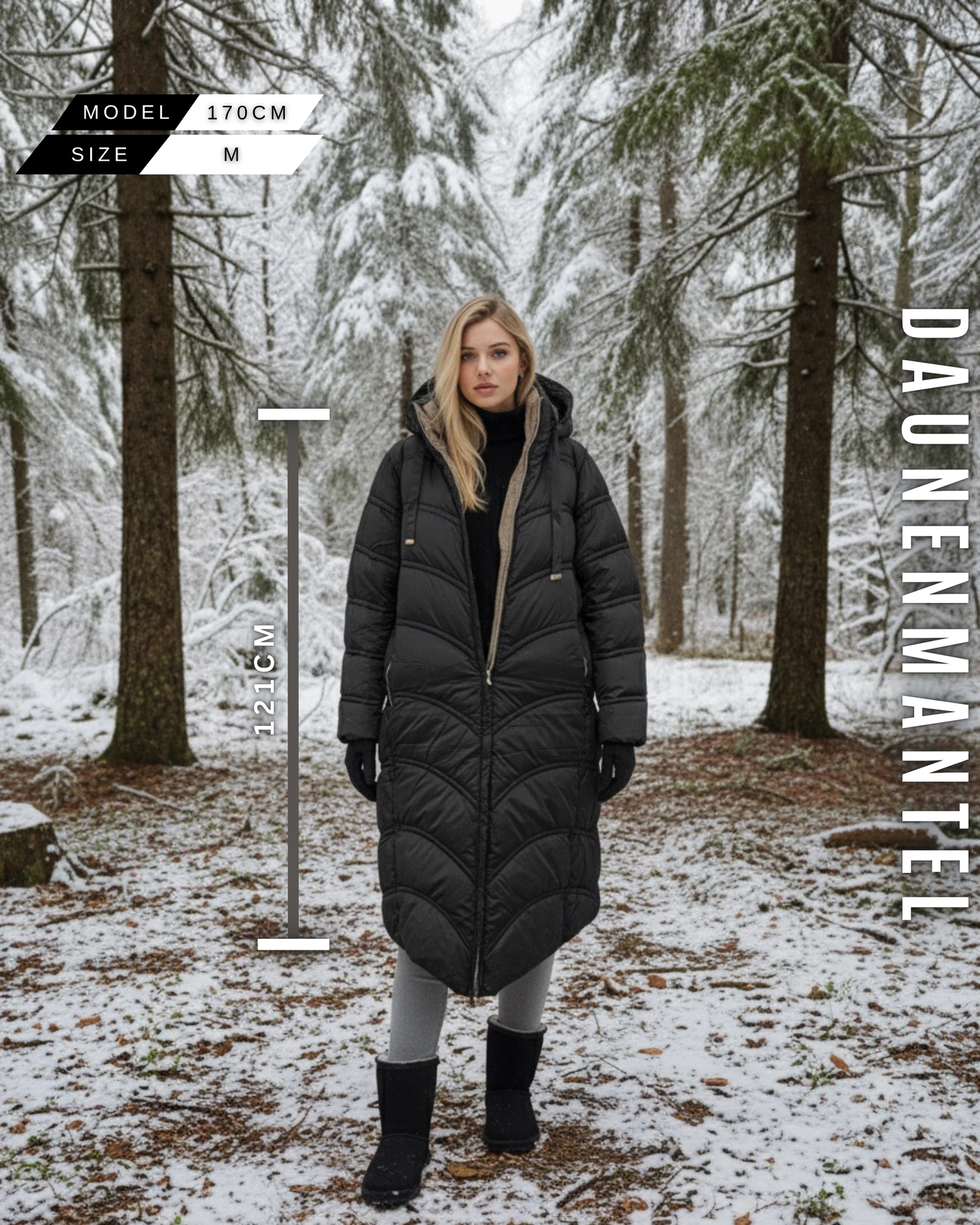 Langer Daunenmantel Winter