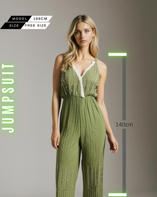 Jumpsuit – Ärmellos & Tailliert