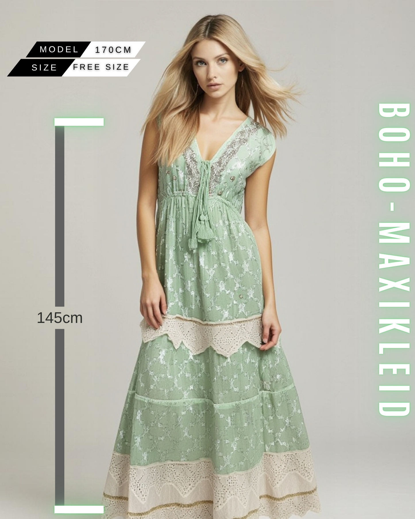Elegantes Boho-Maxikleid