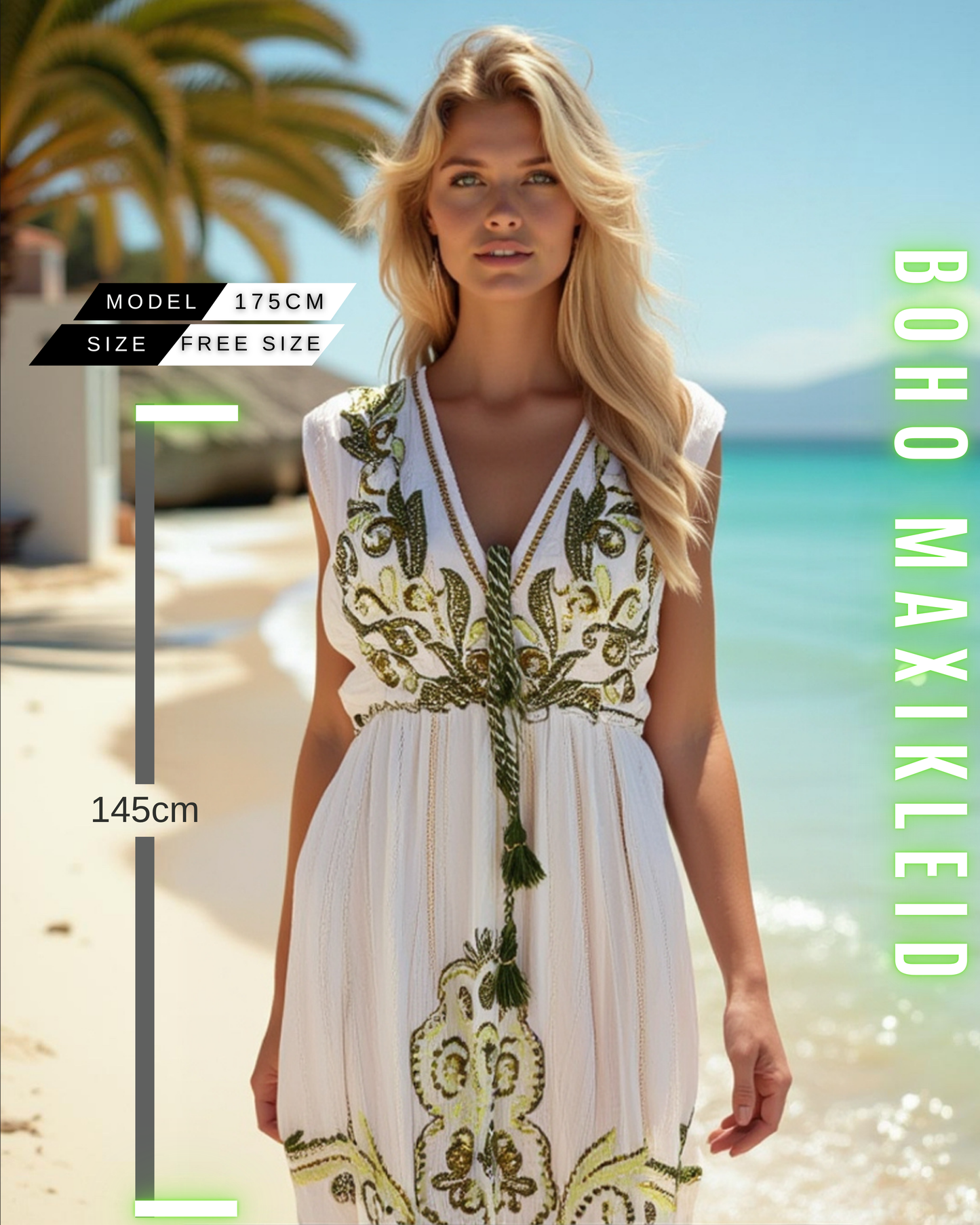 Boho-Maxikleid – Ärmellos