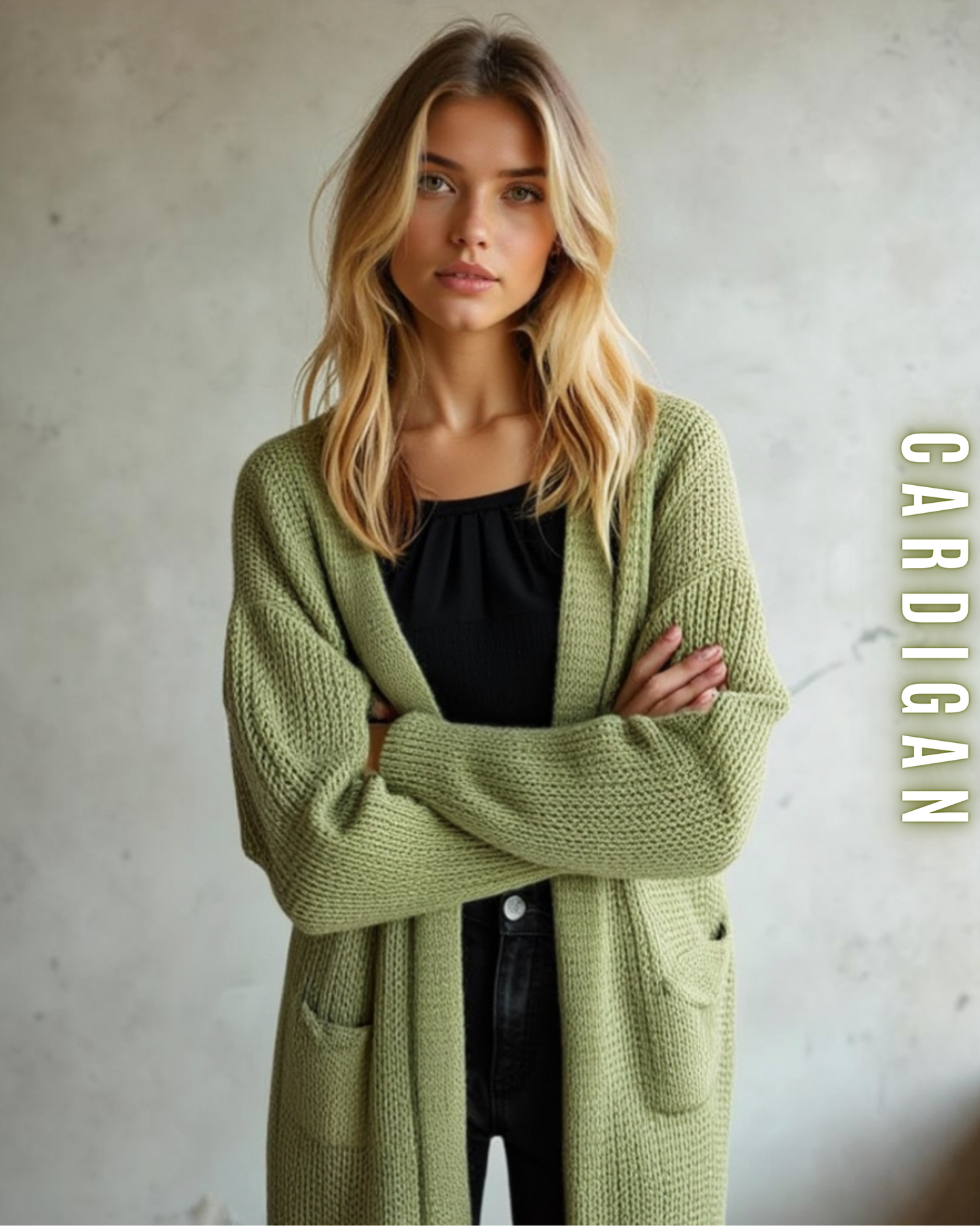 Langer Grobstrick Cardigan