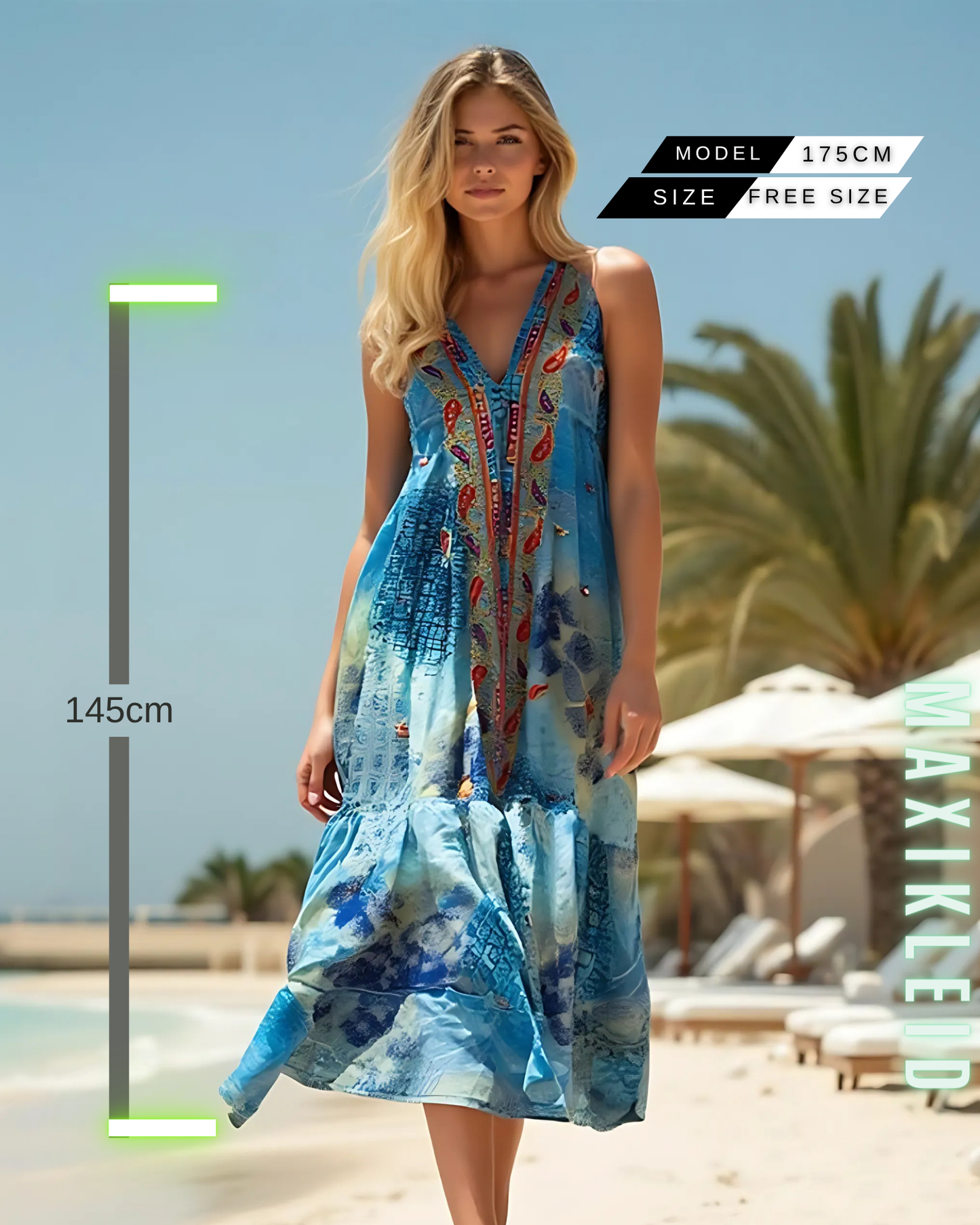 Bohemian Neckholder-Maxikleid – Luftig & elegant