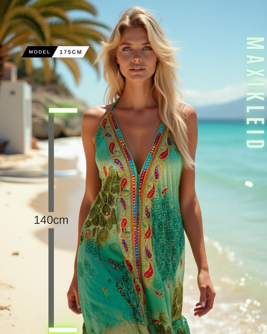 Bohemian Neckholder-Maxikleid – Luftig & elegant