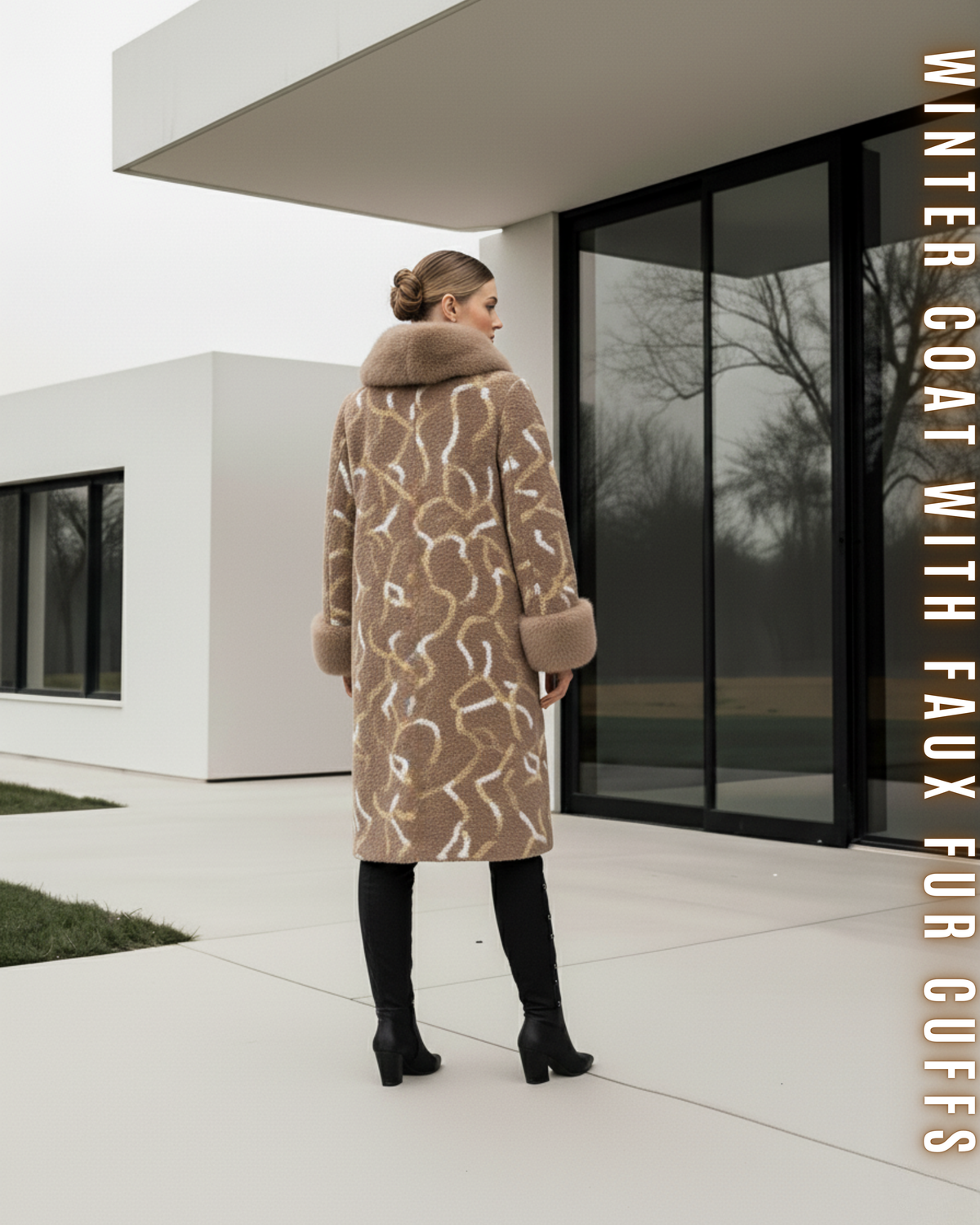 Luxus Midi Wollmantel