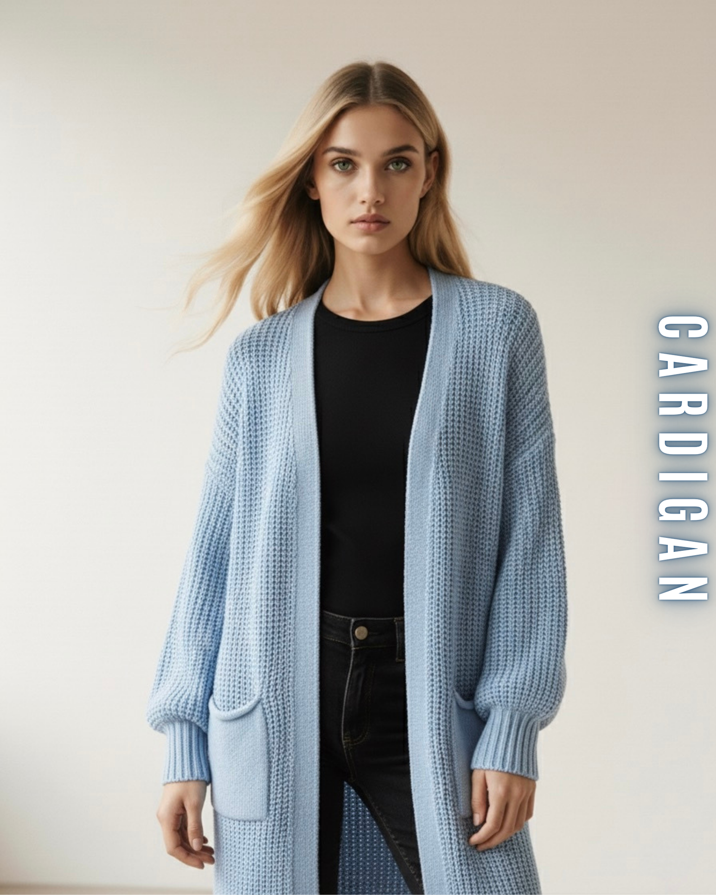 Langer Grobstrick Cardigan
