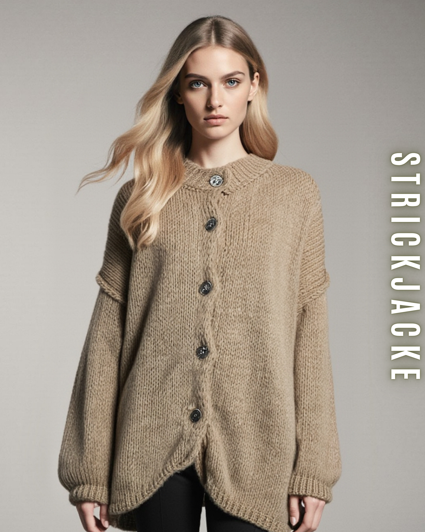 Strickjacke mit Glanzknöpfe