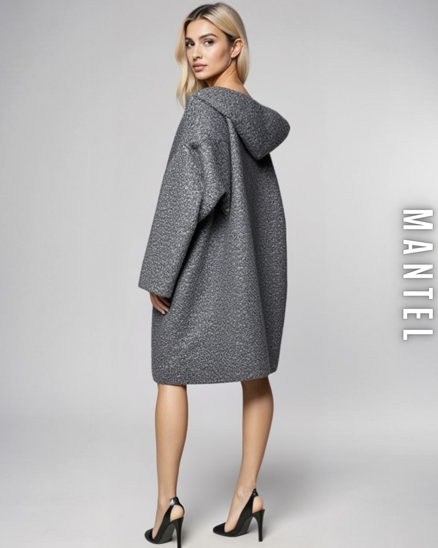 Teddy Mantel mit Kapuze