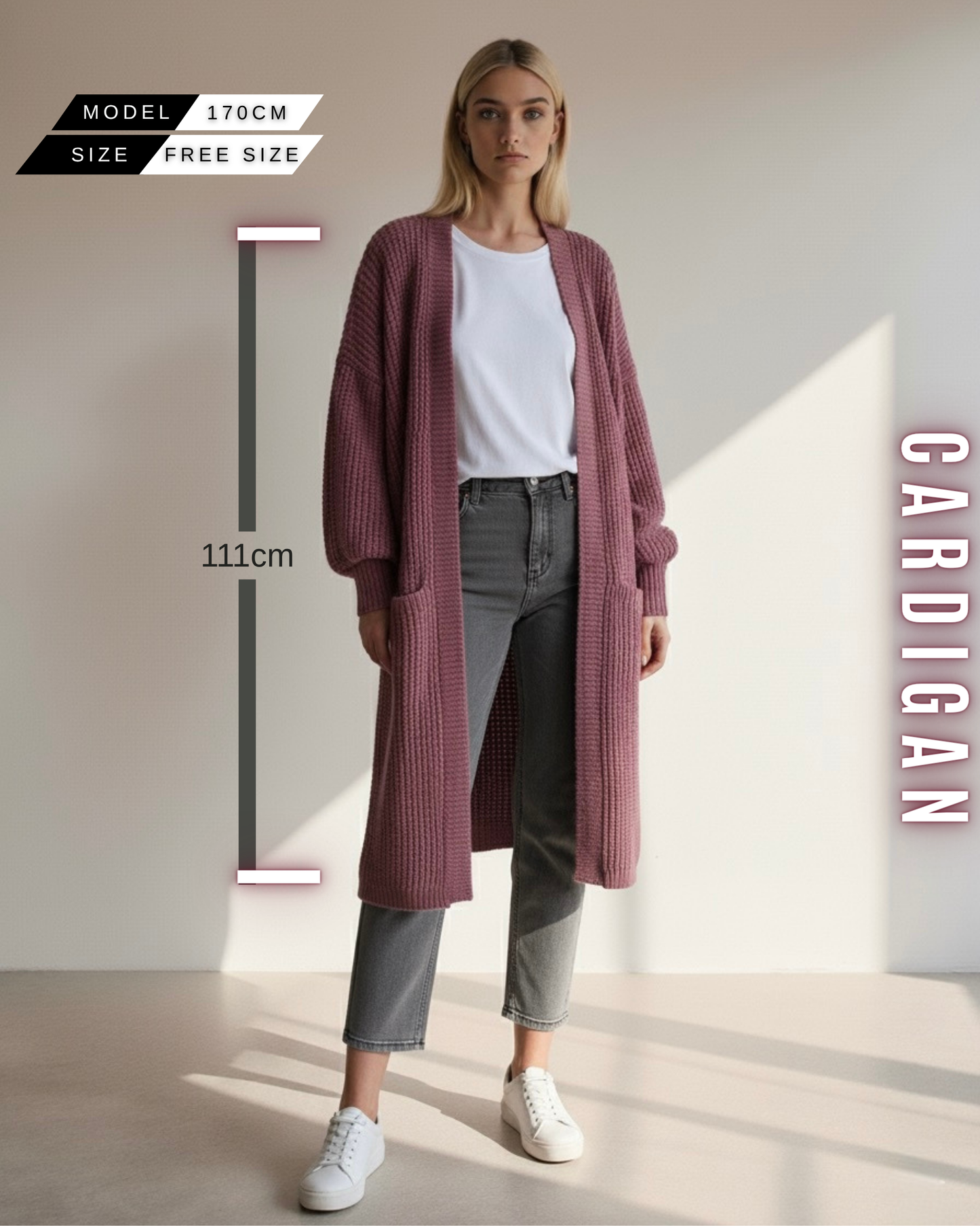 Langer Grobstrick Cardigan