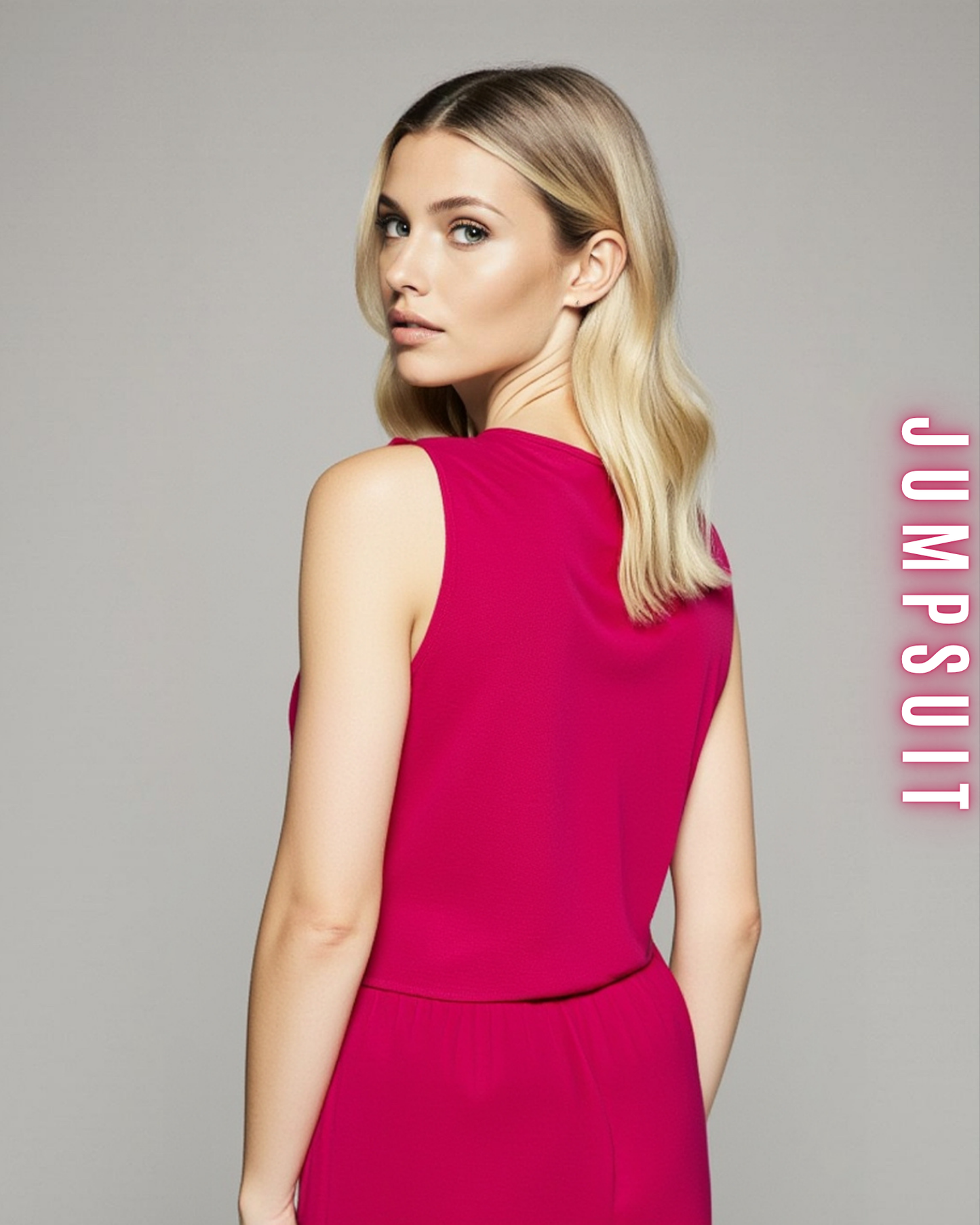 Jumpsuit mit Wasserfallausschnitt und Gürtel