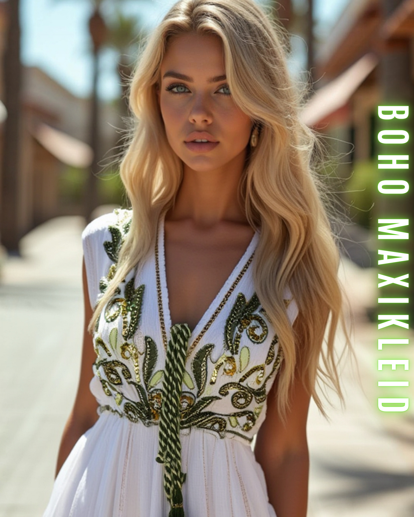 Boho-Maxikleid – Ärmellos