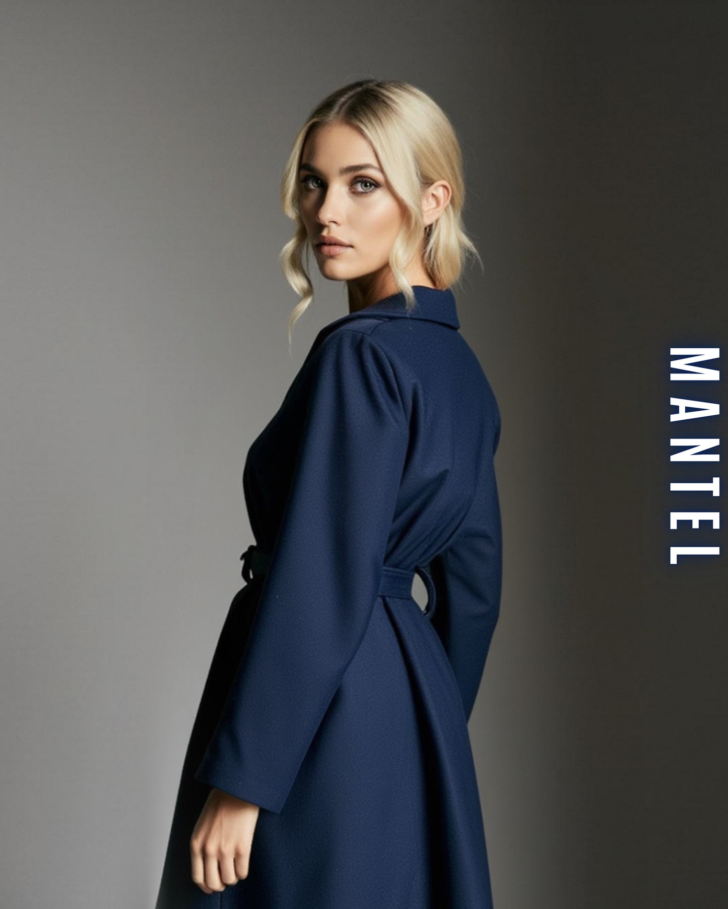 Eleganter Mantel mit Bindegürtel