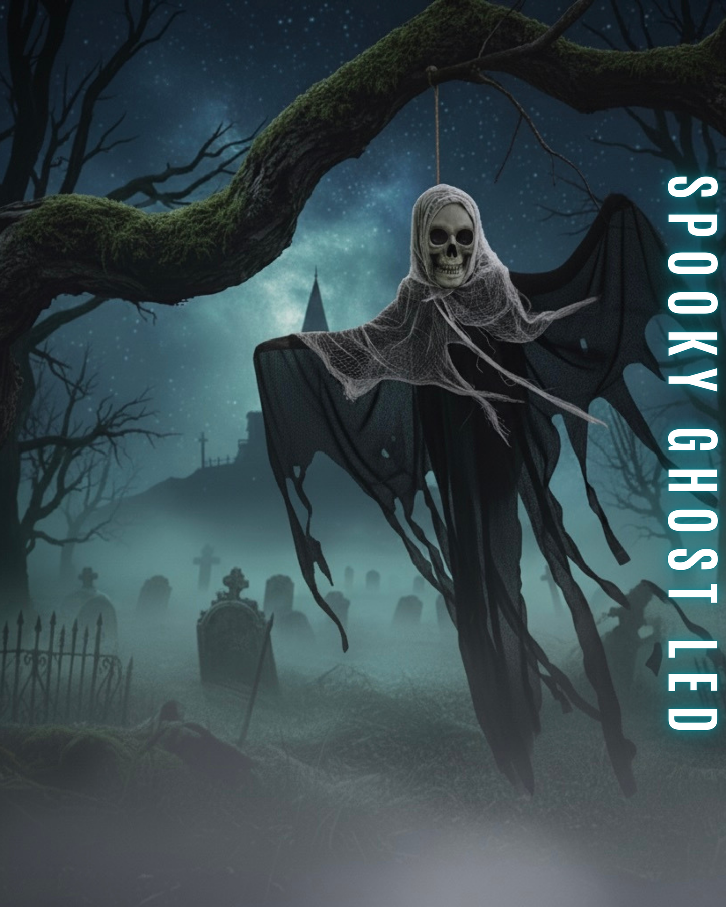 Halloween Spooky Geist mit LED-Lichtern