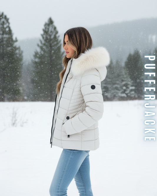 Pufferjacke Winter mit Fellkragen
