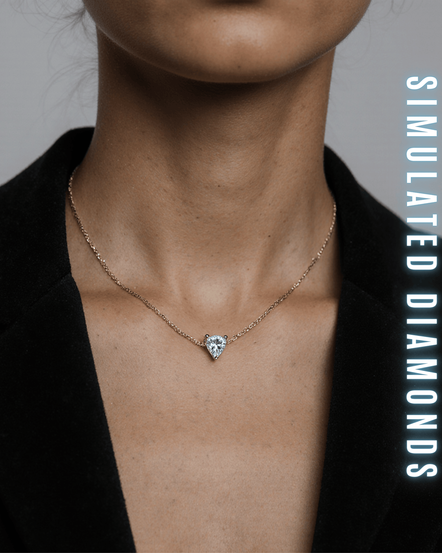 Simulierte Diamanten Halskette