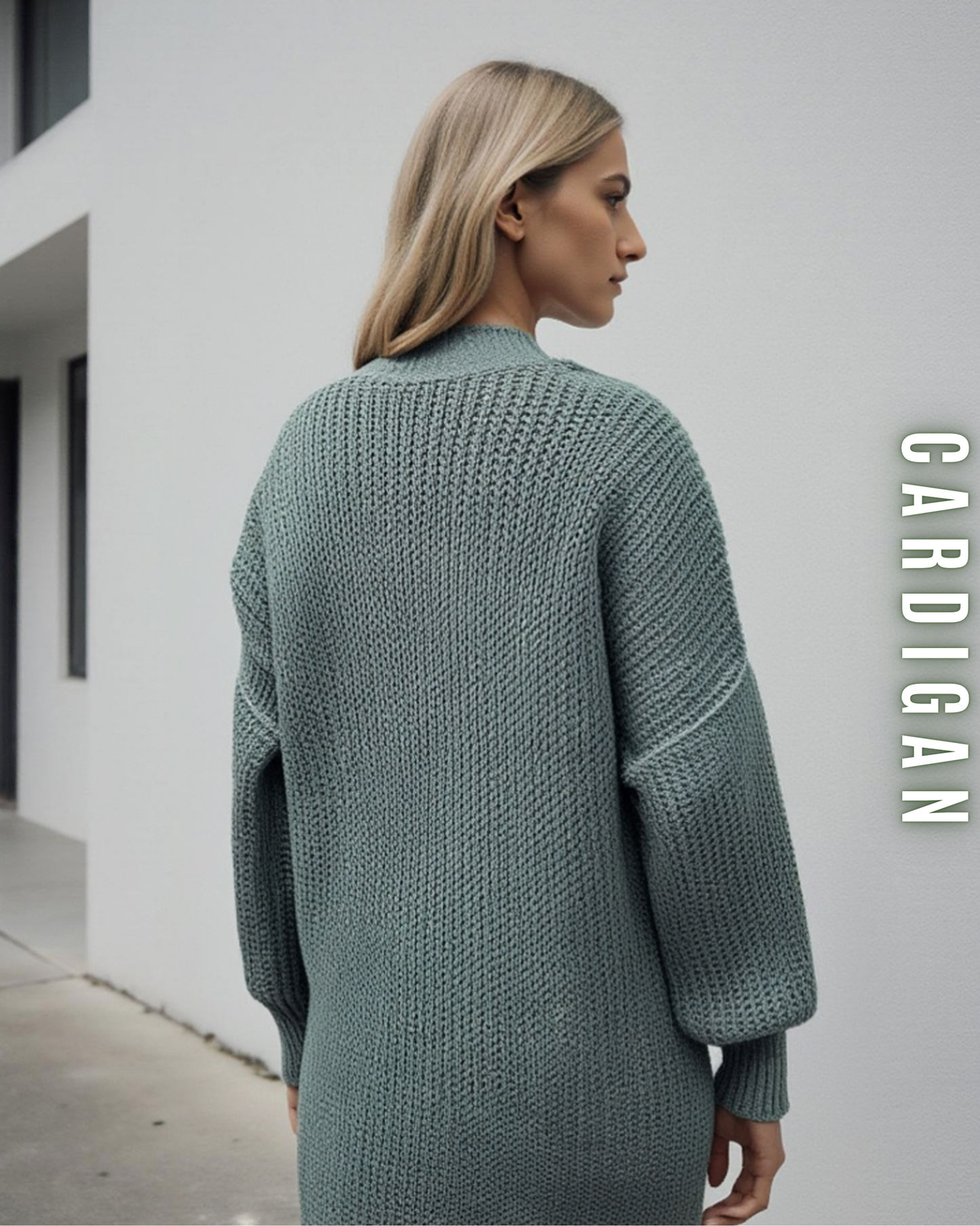 Langer Grobstrick Cardigan