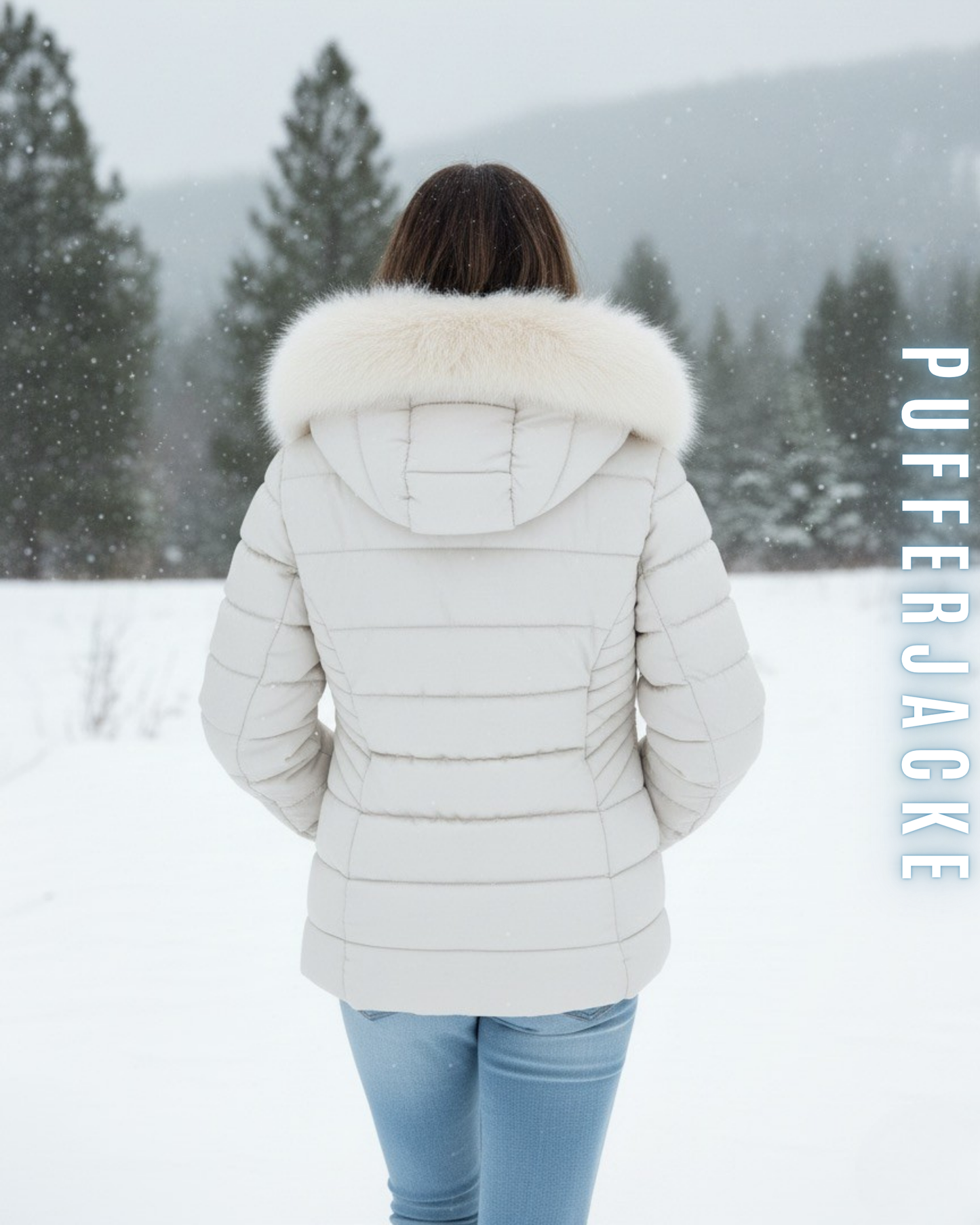 Pufferjacke Winter mit Fellkragen