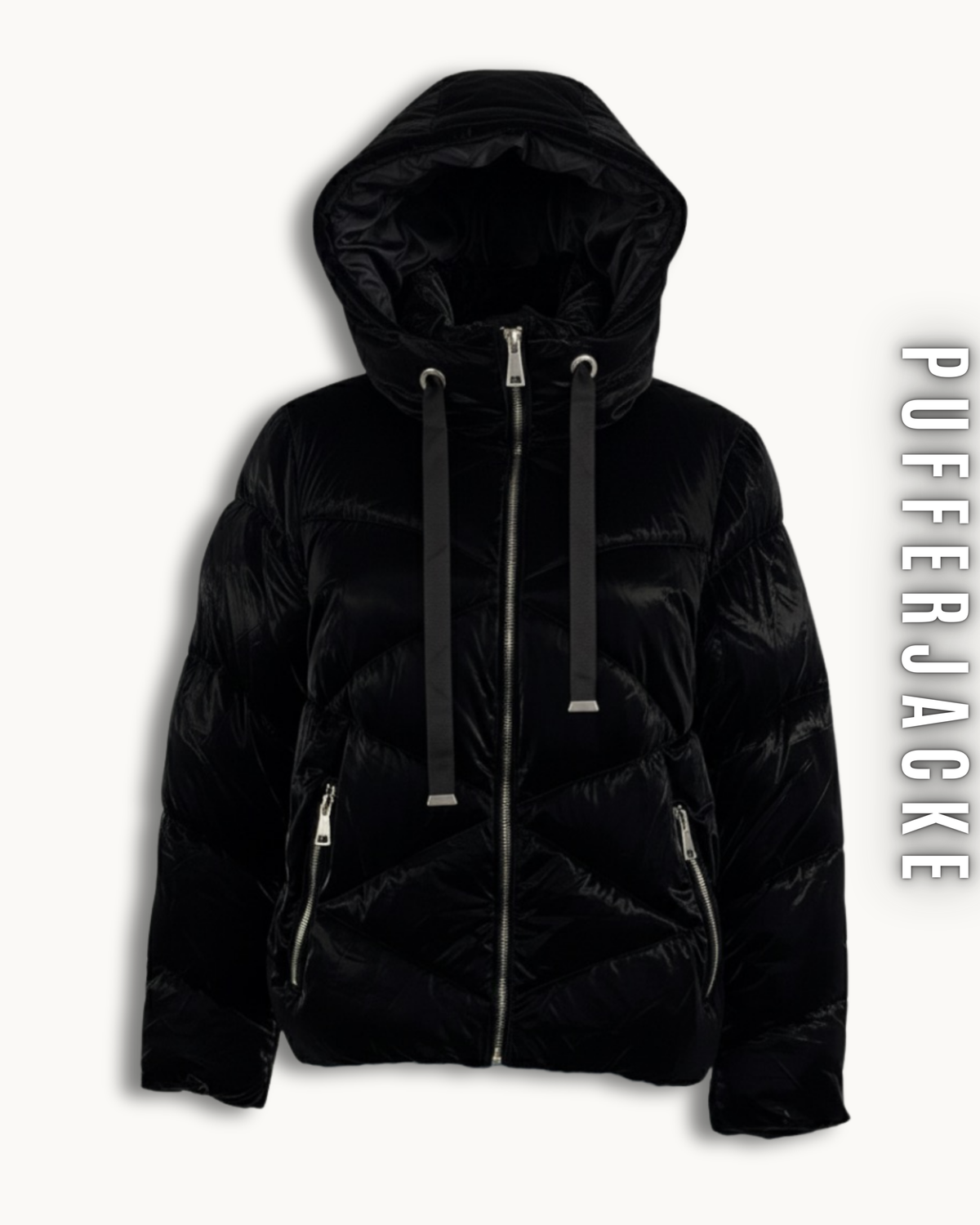 Glanz Pufferjacke Kurz