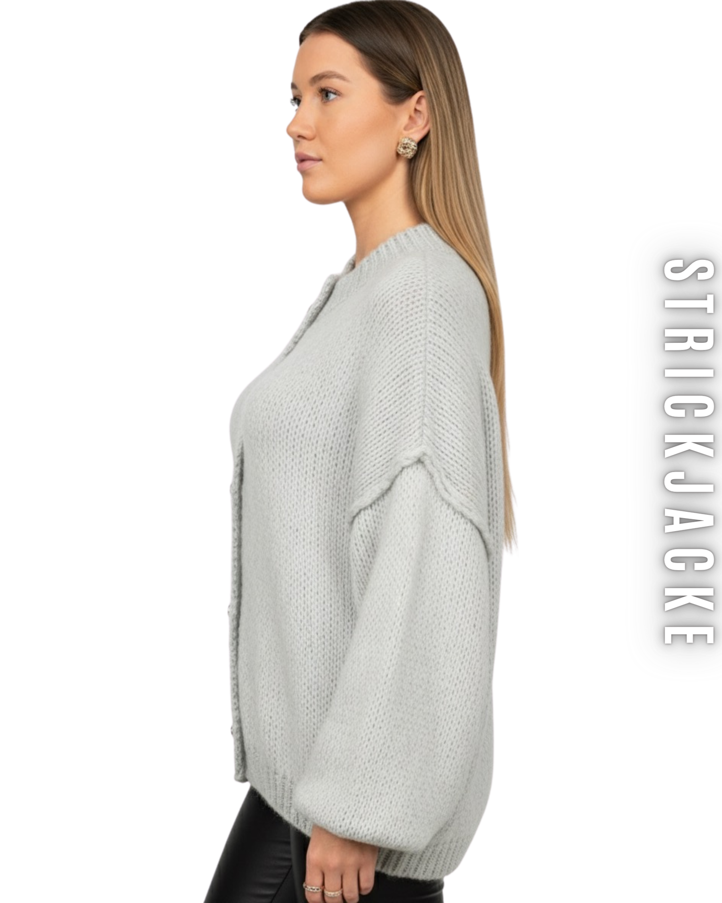 Strickjacke mit Glanzknöpfe