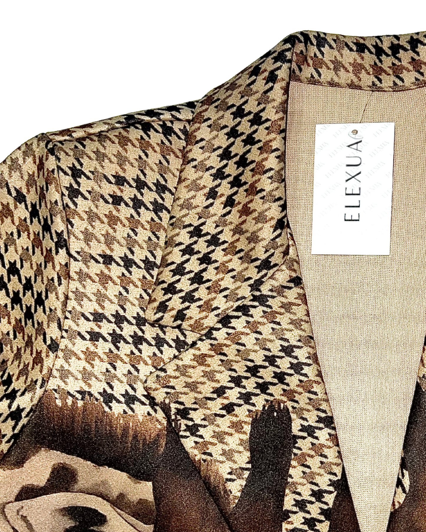 Gemusterter langer Trenchcoat