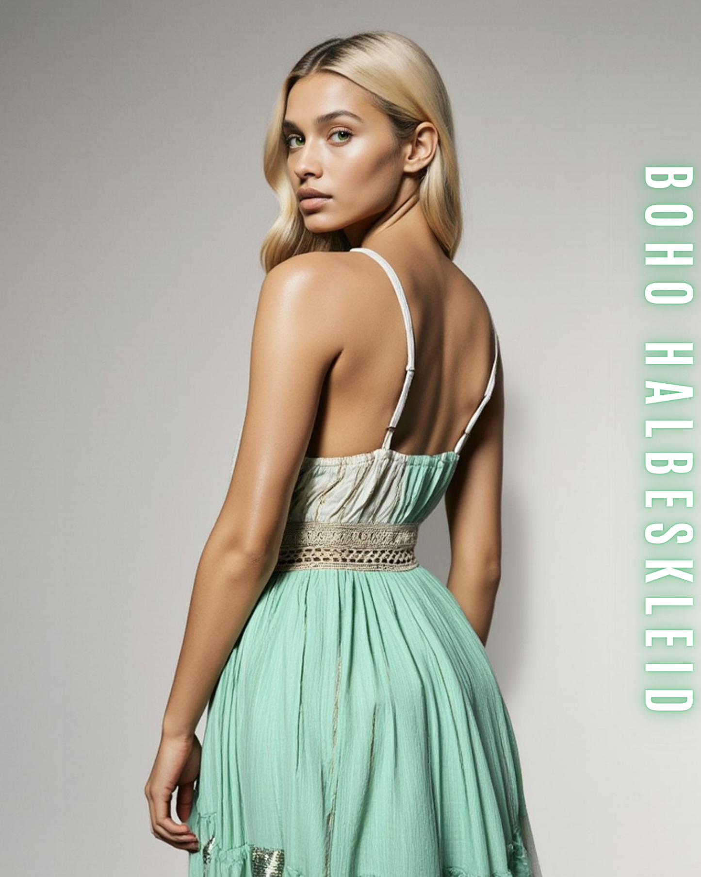 Boho Halbeskleid „Lagune“ mit Ethno-Details