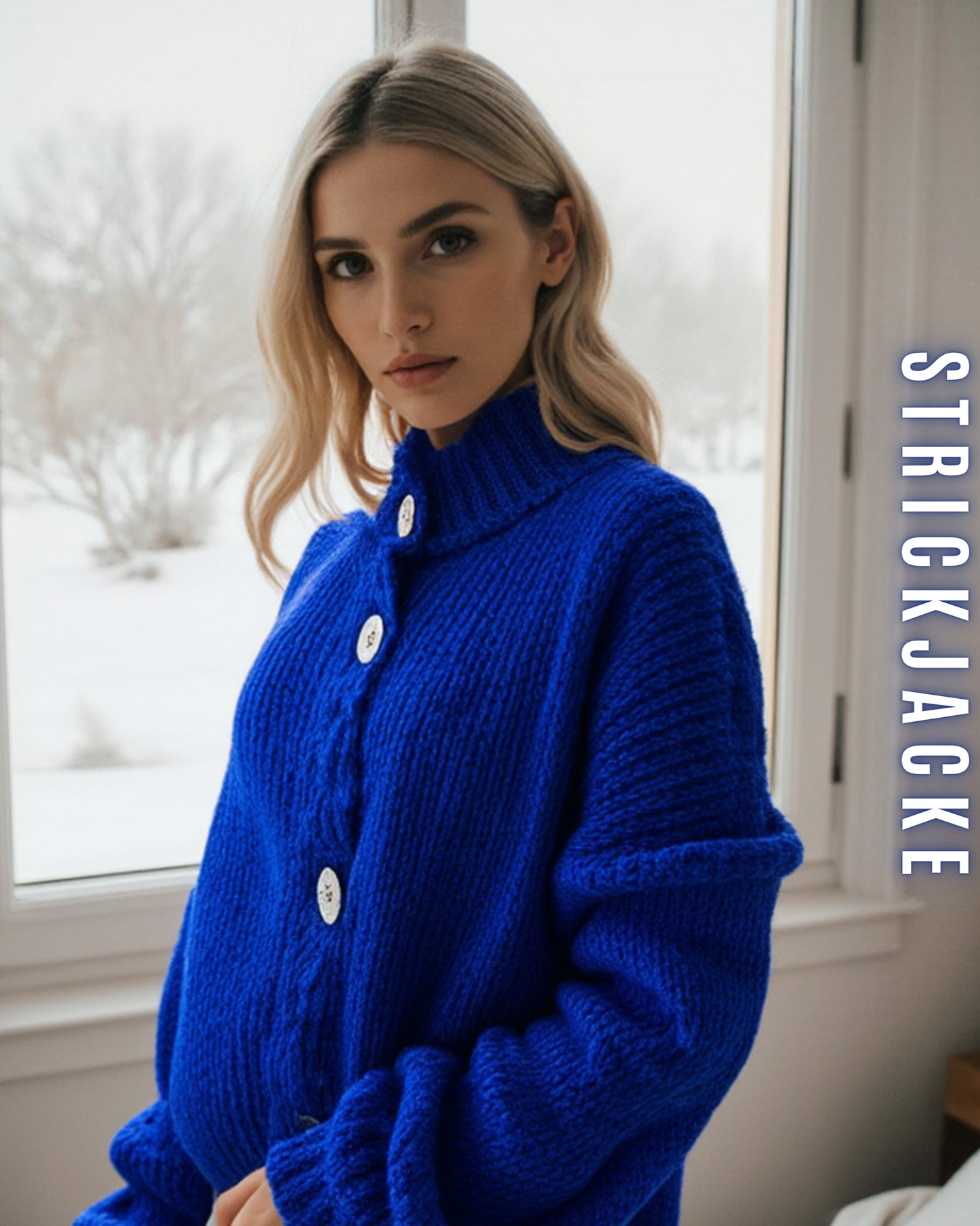 Strickjacke mit Glanzknöpfe