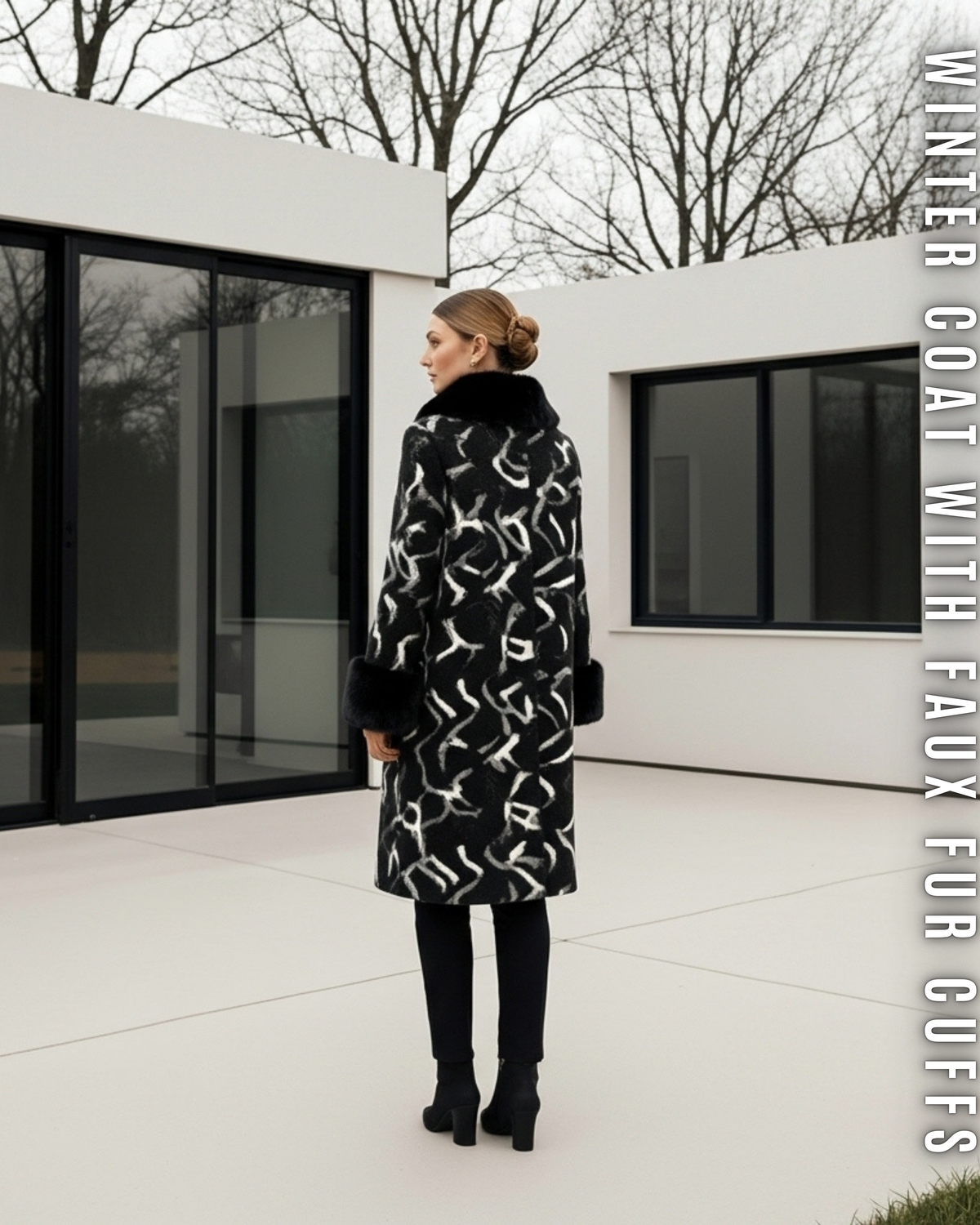 Luxus Midi Wollmantel