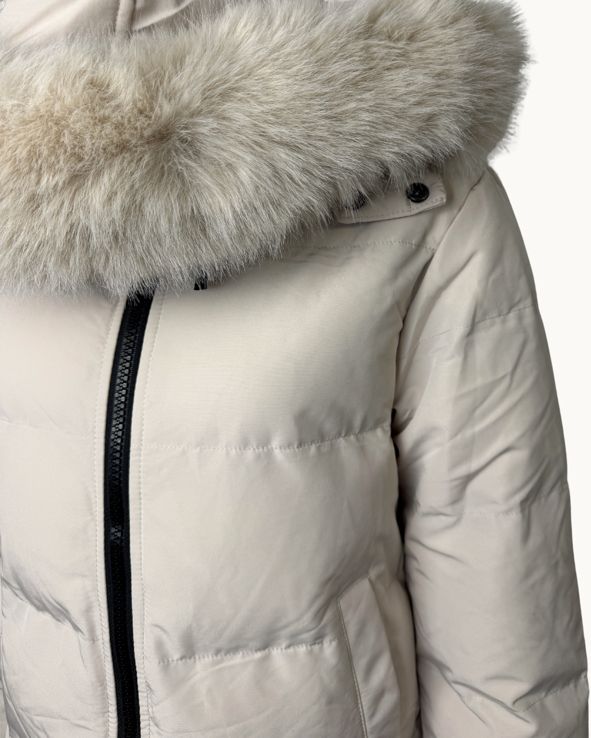 Langer Steppmantel "Arctic" - Kapuze