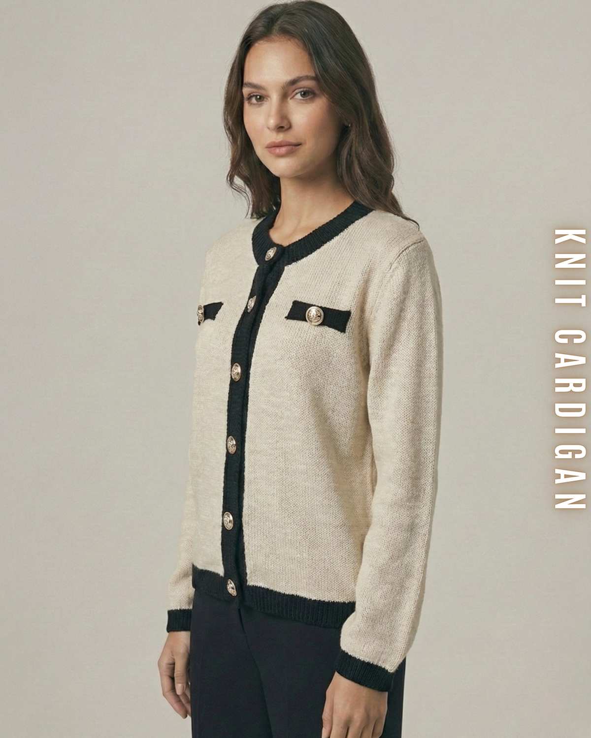 Strick Cardigan im Parisian Chic