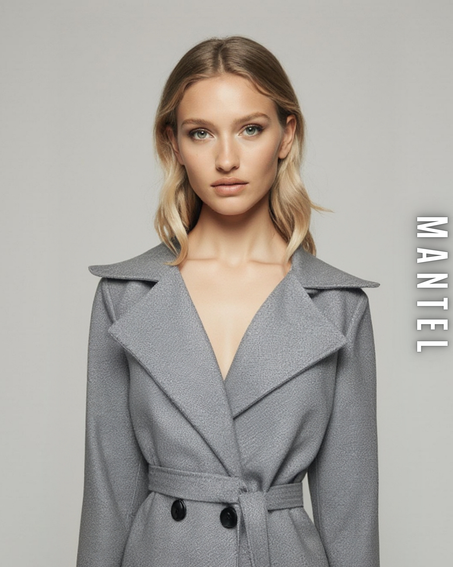 Eleganter Mantel mit Bindegürtel