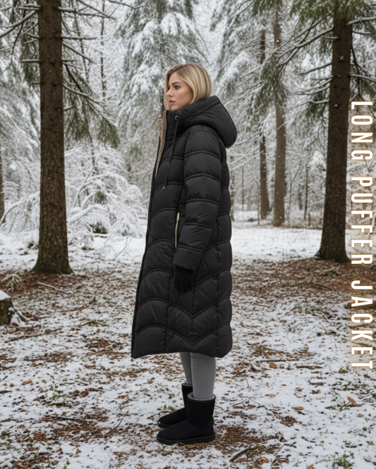 Langer Daunenmantel Winter