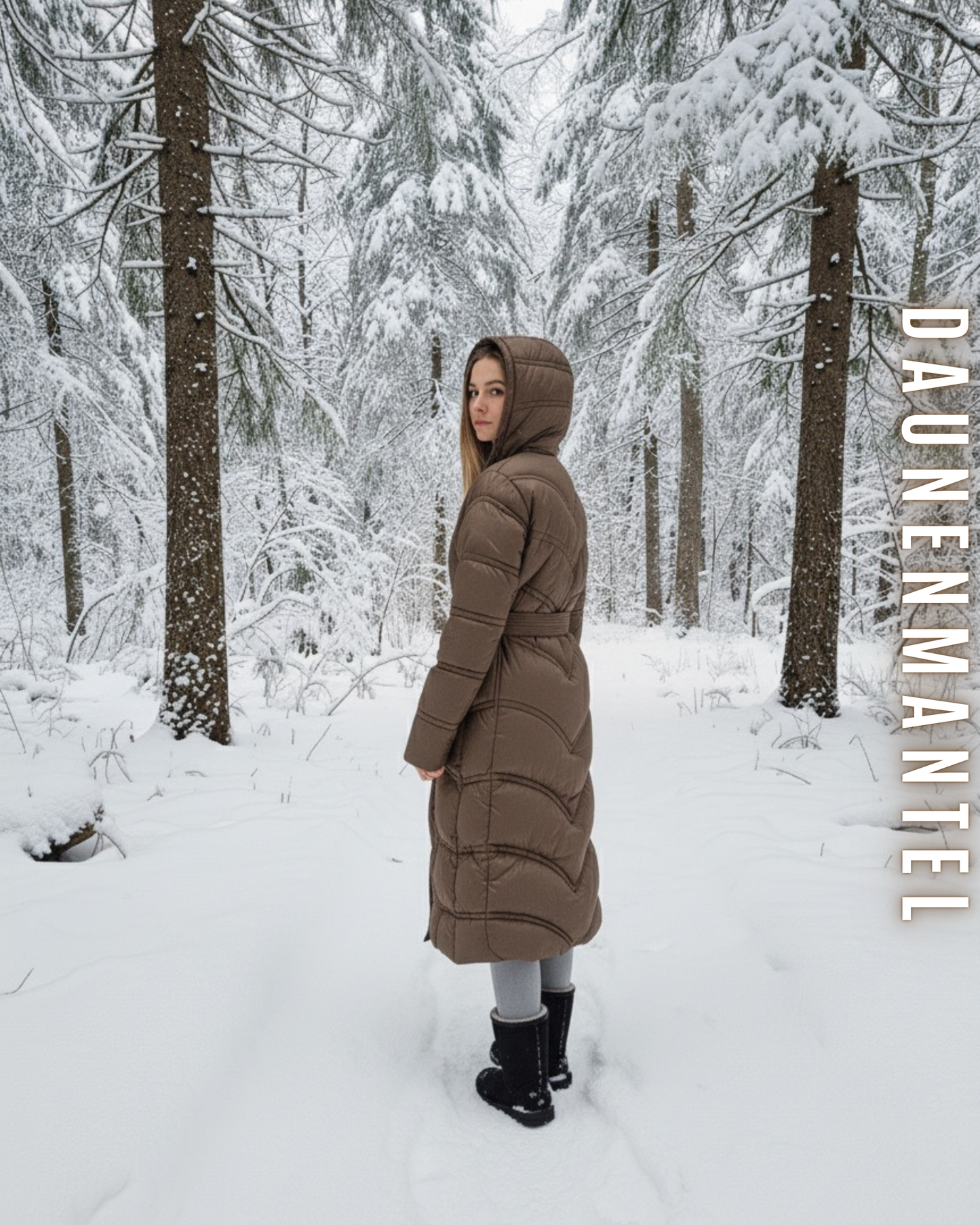 Langer Daunenmantel Winter