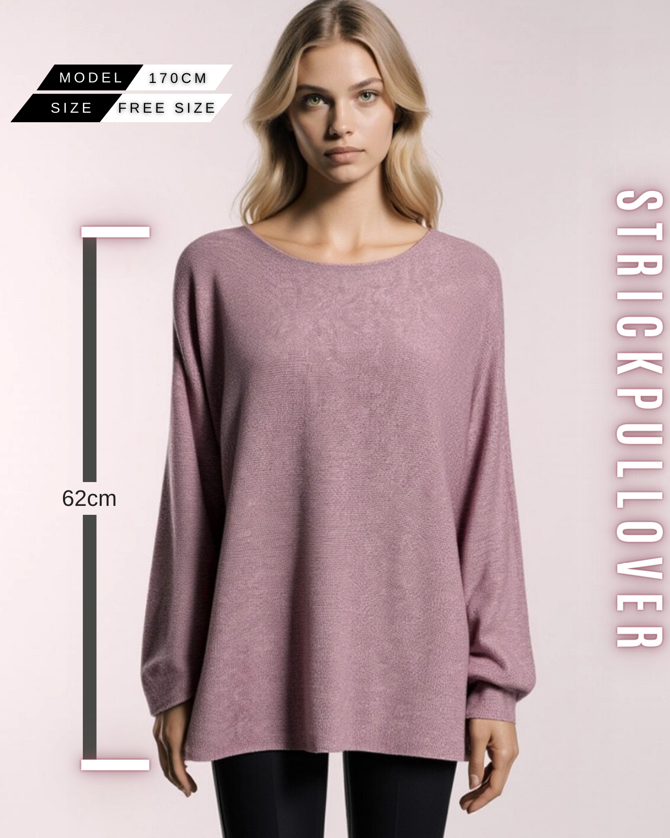 Oversized Strickpullover – Lässiger Feinstrick