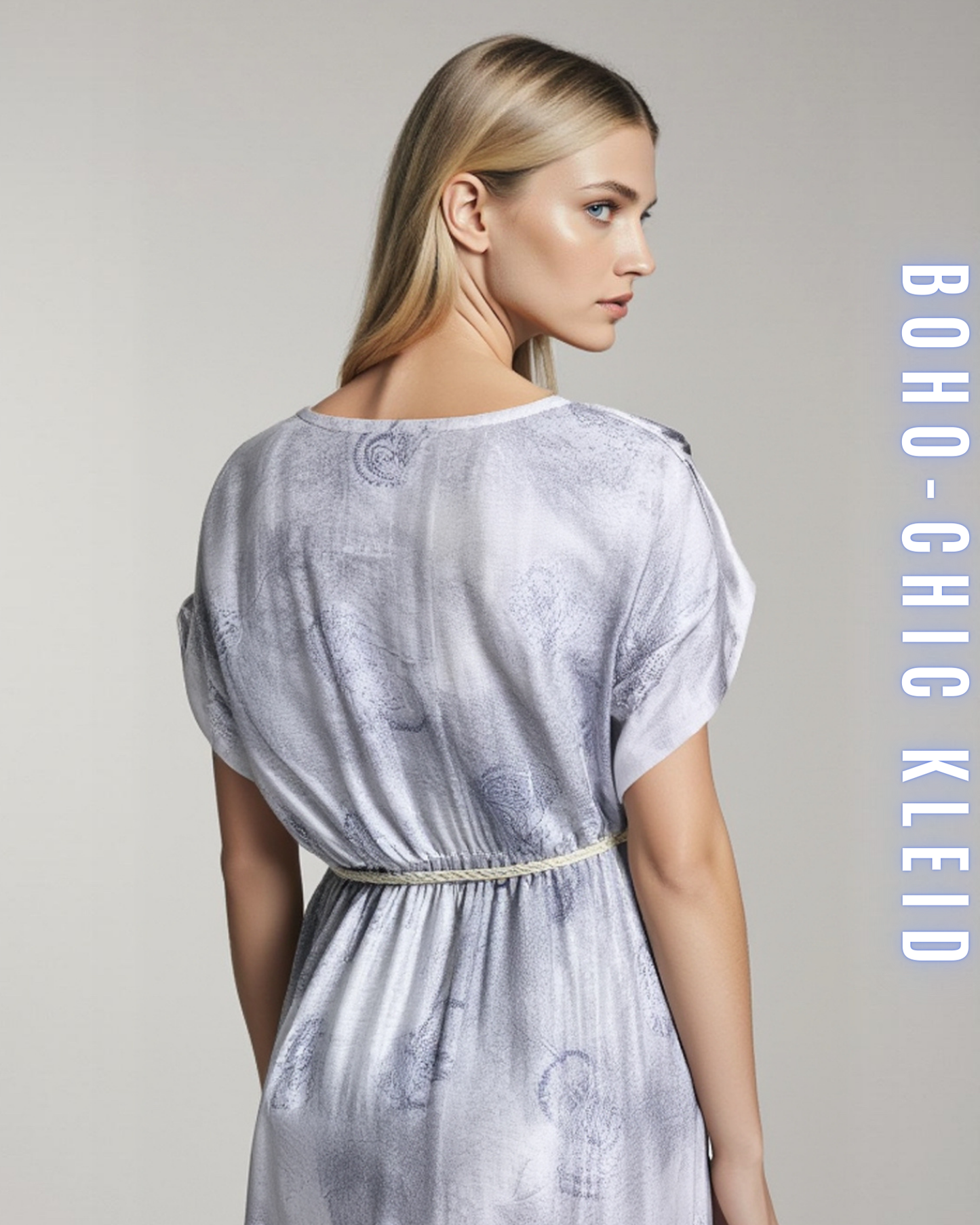 Boho-Chic Kleid mit Bindegürtel
