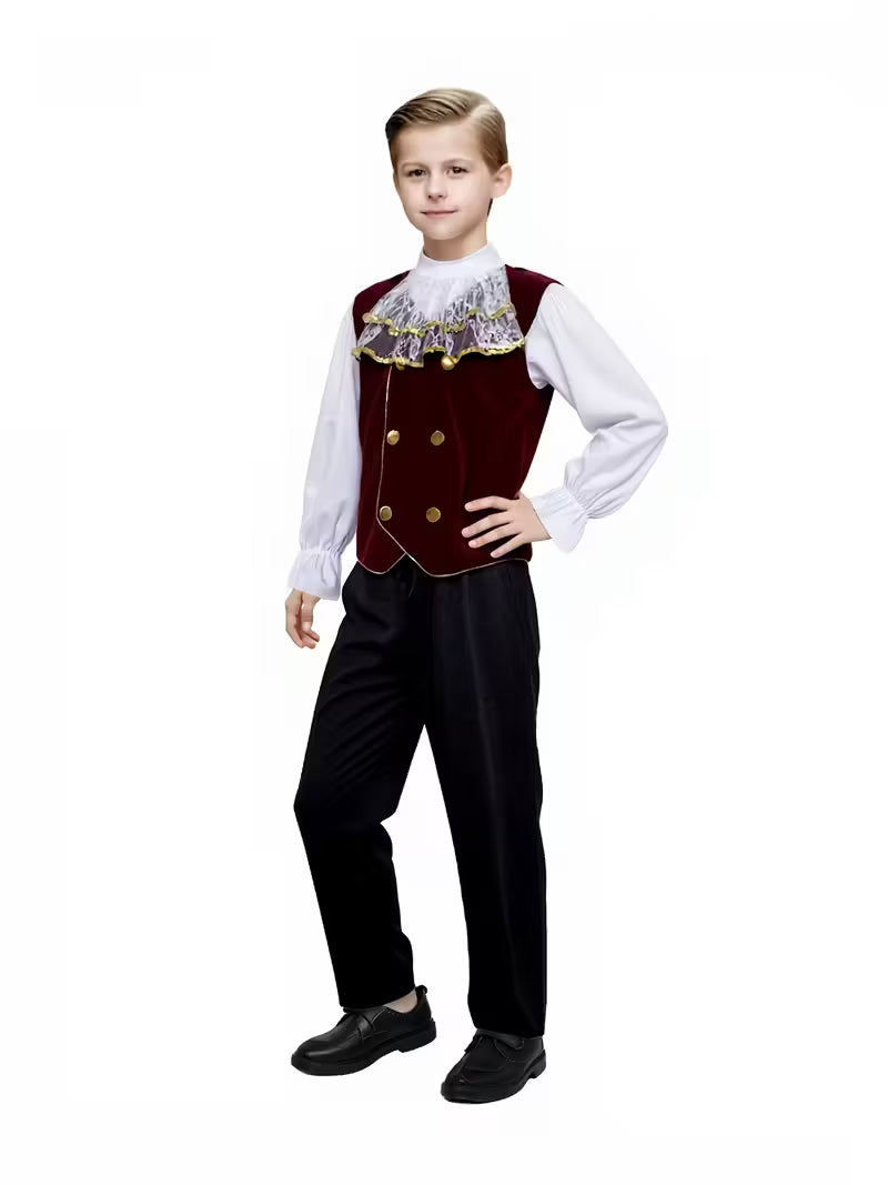 Vampirprinz Kostüm für Jungen – Dreiteiliges Set für | Halloween & Karneval