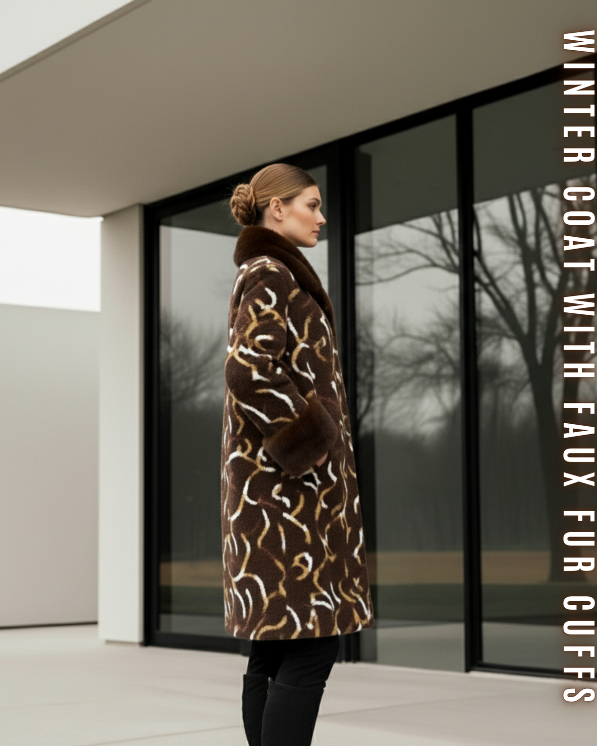 Luxus Midi Wollmantel