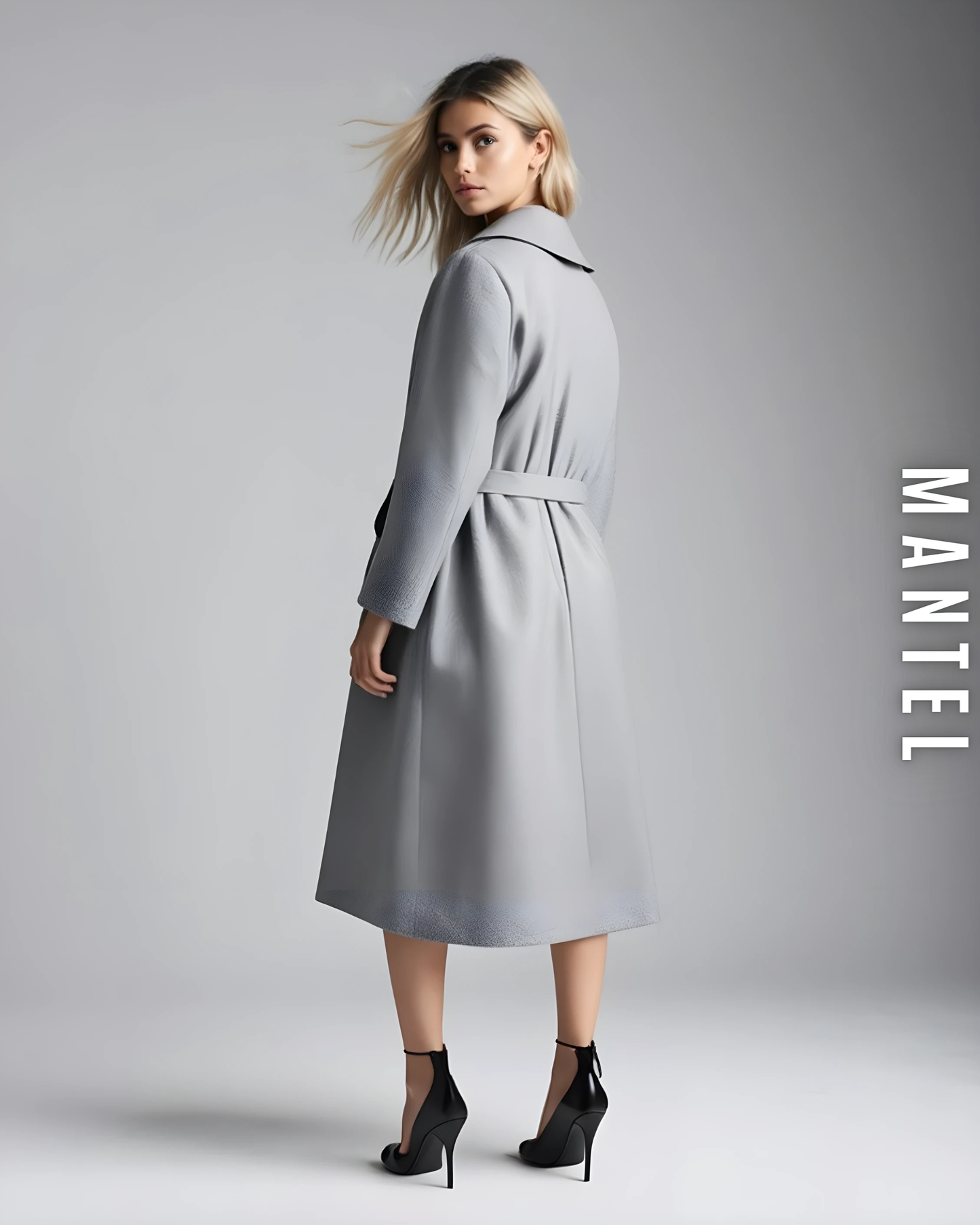 Eleganter Mantel mit Bindegürtel