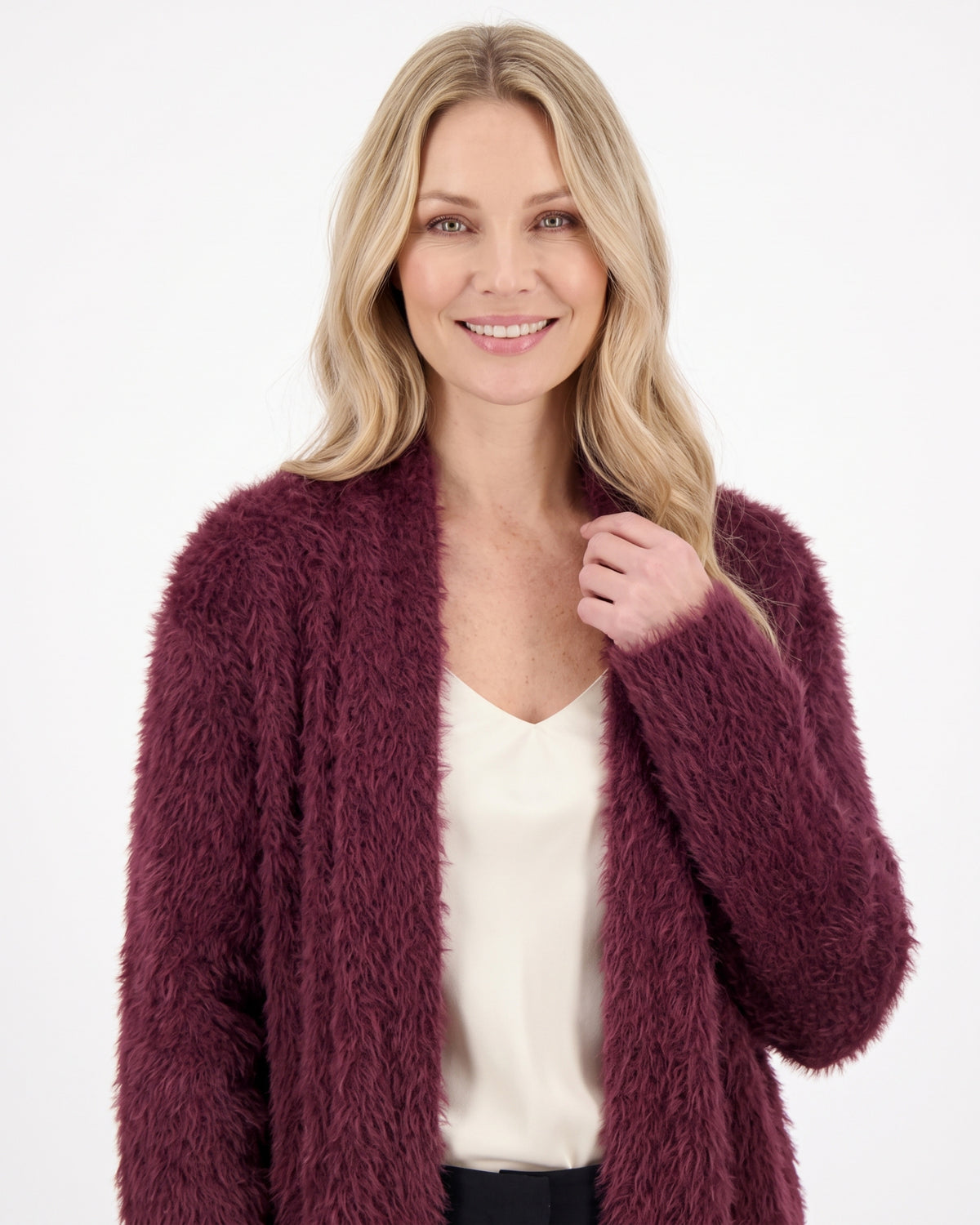 Langer Damen-Cardigan mit Taschen
