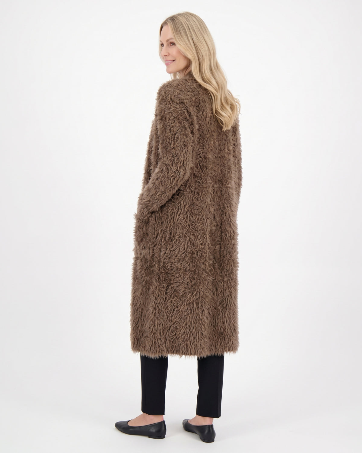 Langer Damen-Cardigan mit Taschen